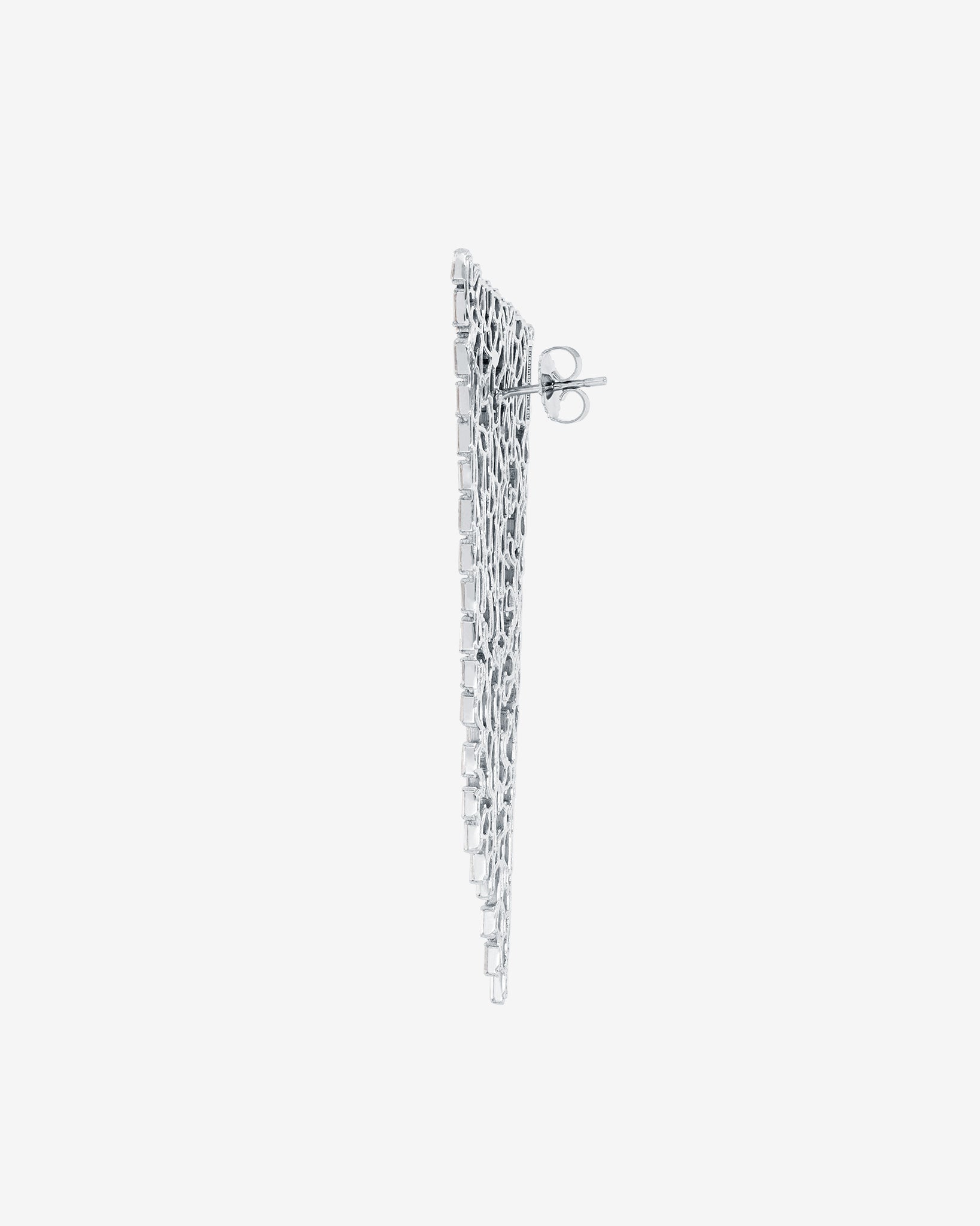 Suzanne Kalan Classic Diamond Icicle Drop Earrings in 18k white gold