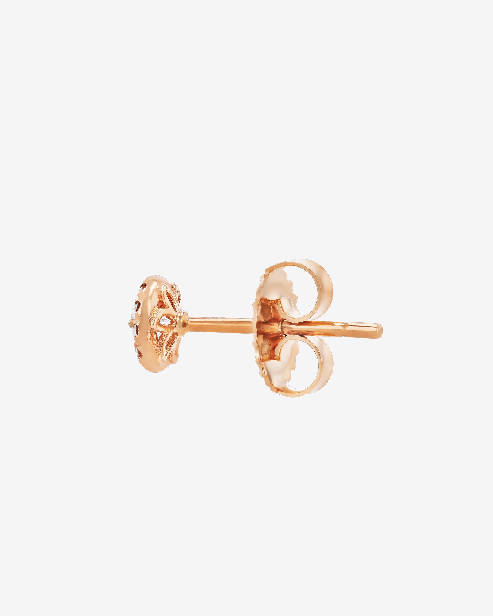 Suzanne Kalan Bold Diamond Mini Round Pavé Studs in 18k rose gold