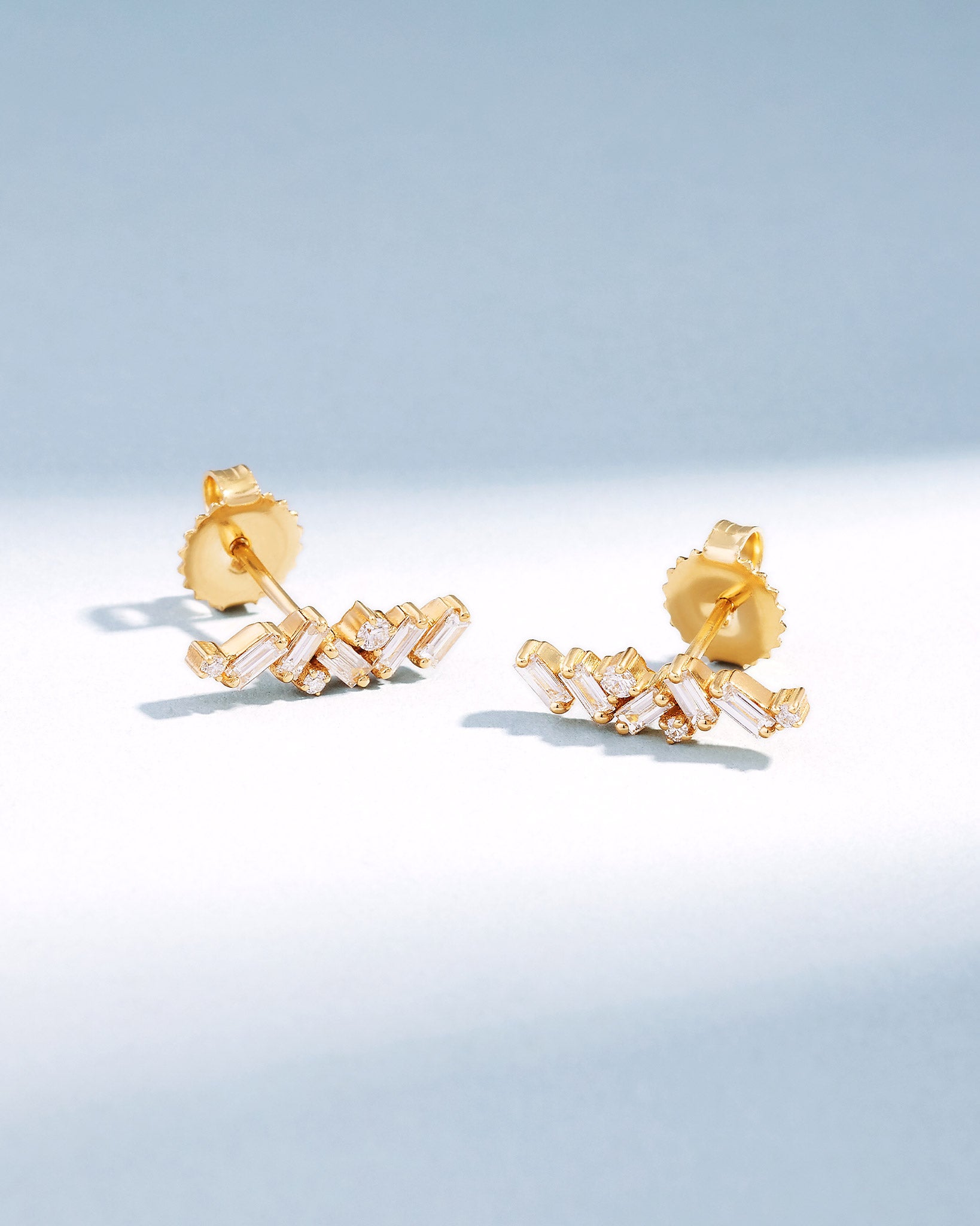 Suzanne Kalan Frenzy Diamond Studs in 18k yellow gold