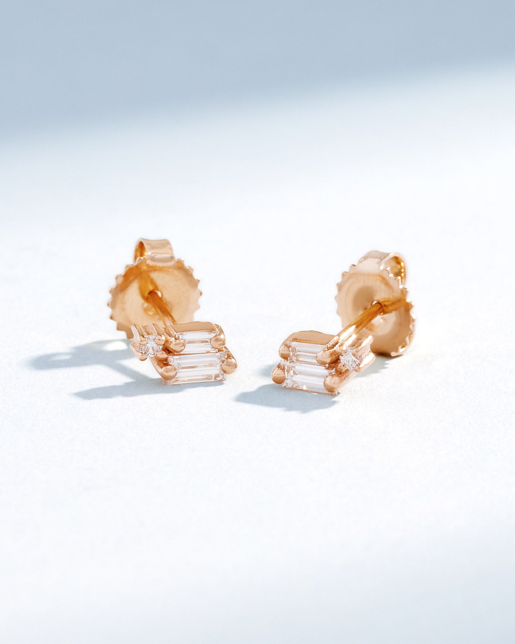 Suzanne Kalan Bold Burst Diamond Studs in 18k rose gold