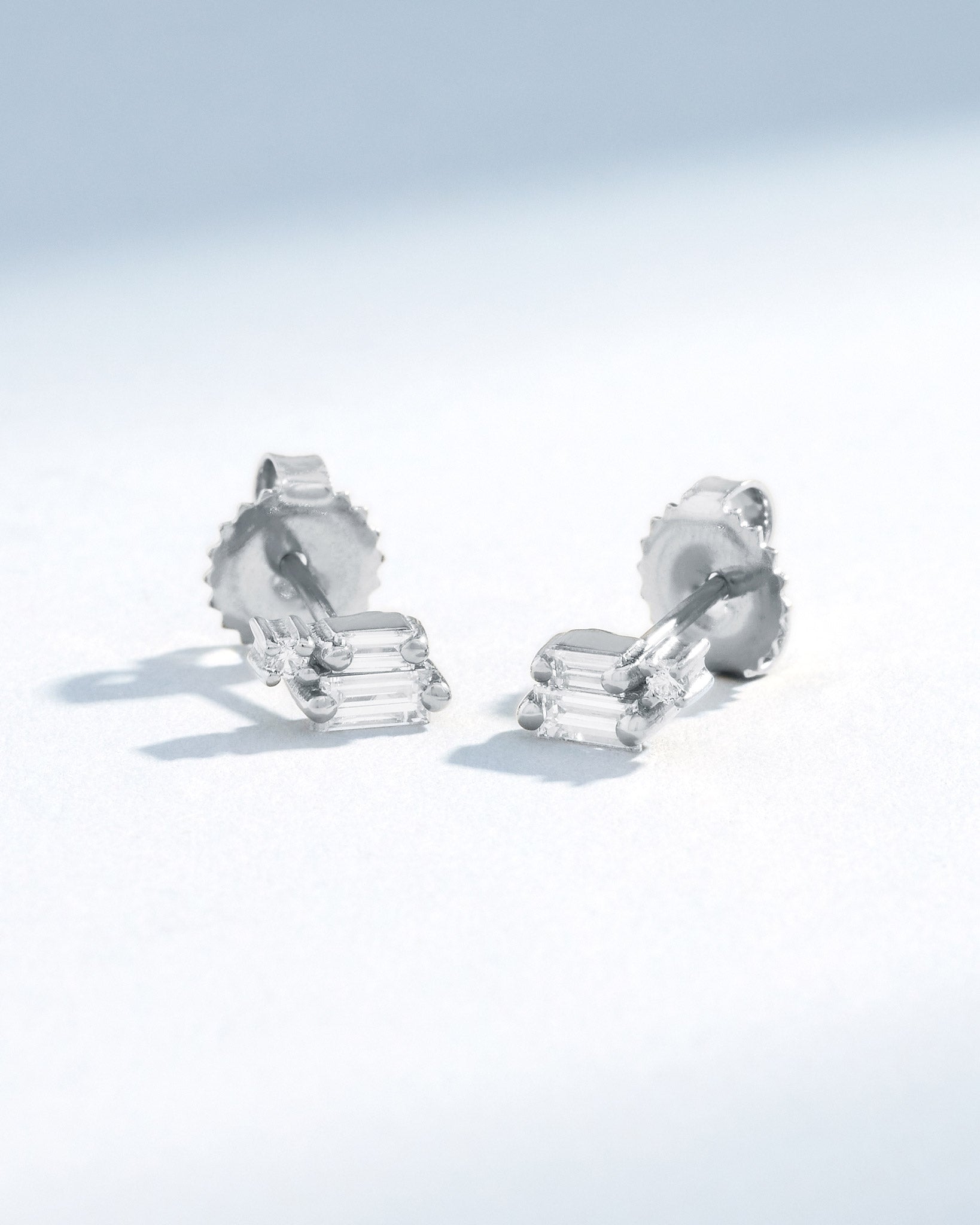 Suzanne Kalan Bold Burst Diamond Studs in 18k white gold