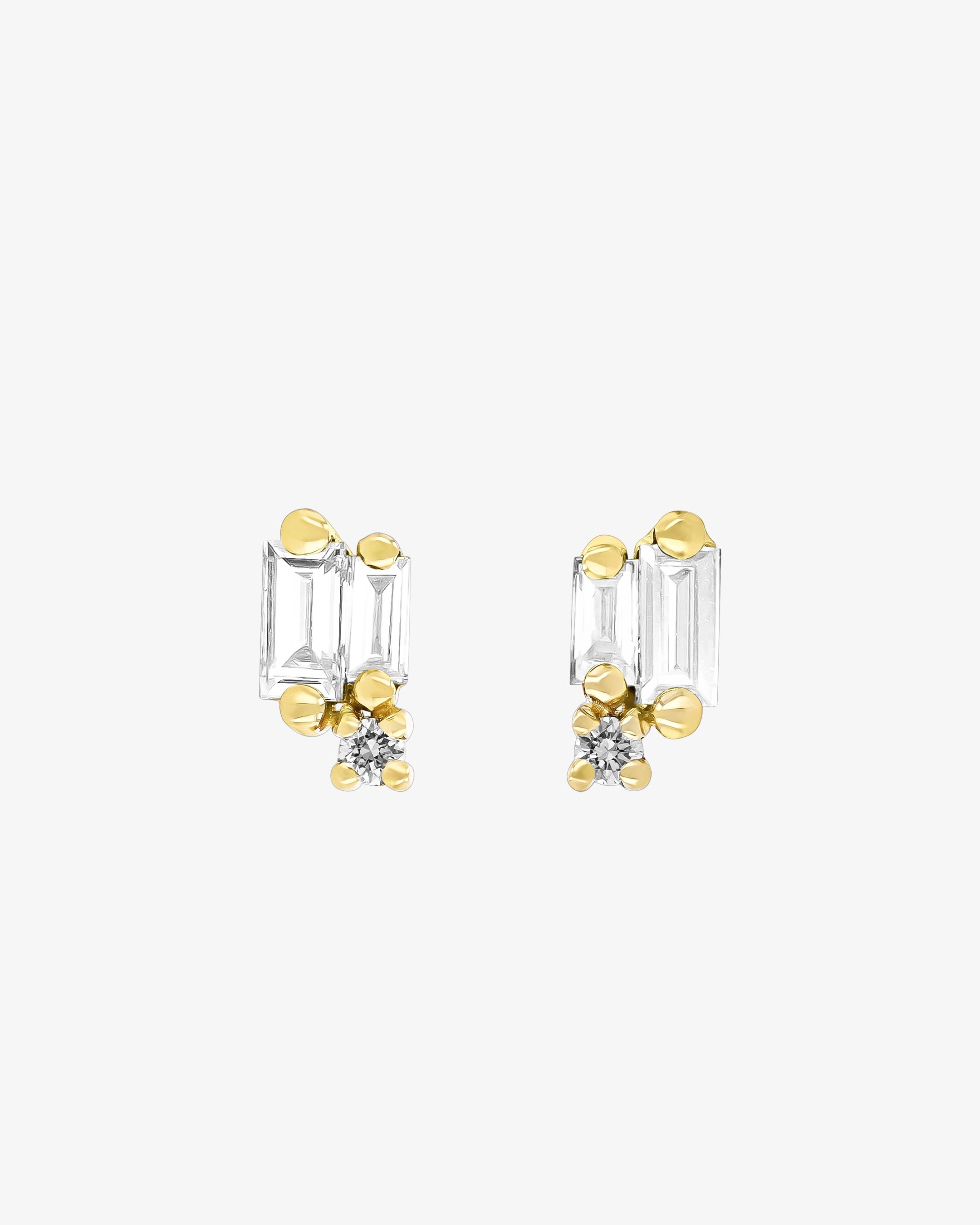 Suzanne Kalan Bold Burst Diamond Studs in 18k yellow gold