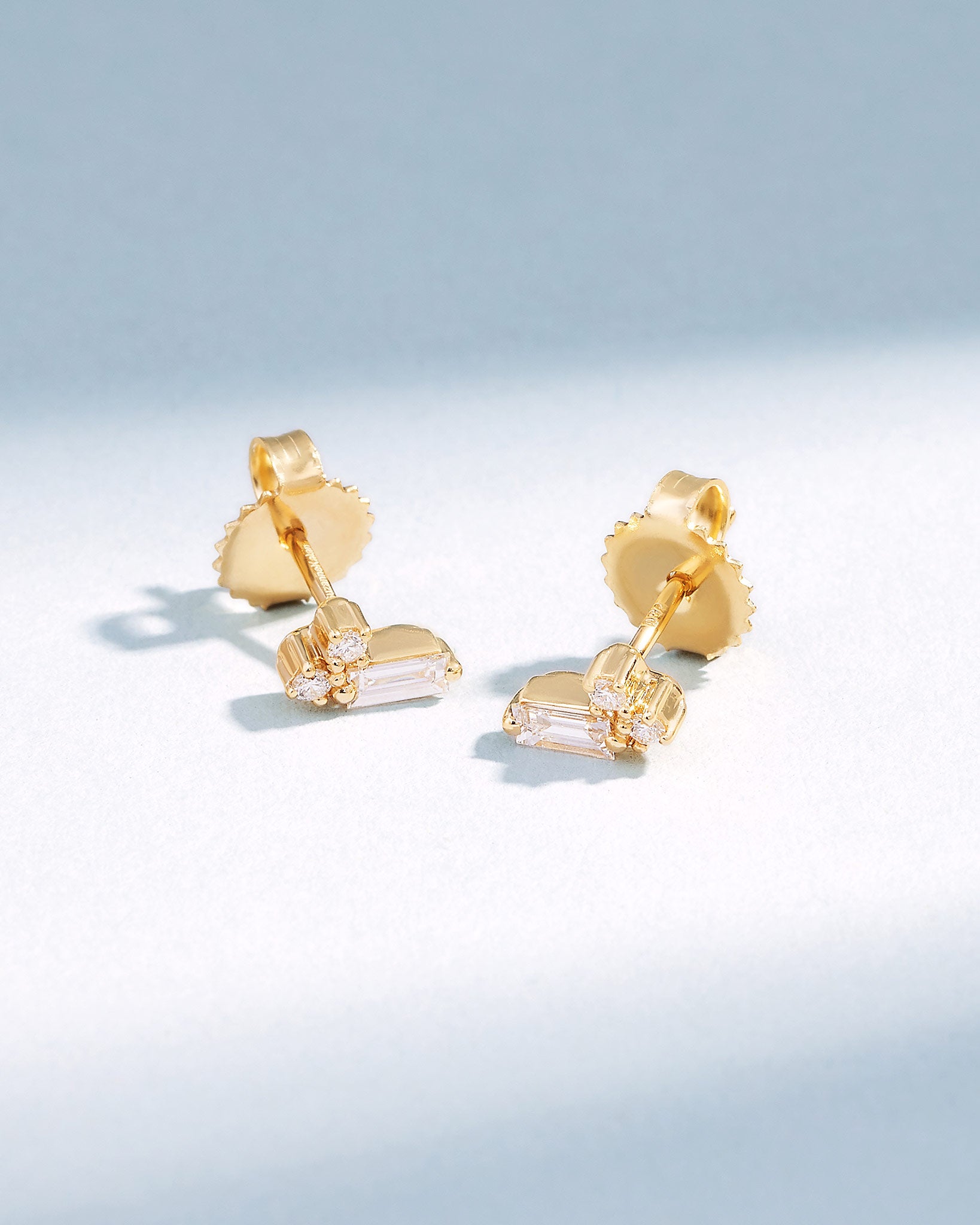 Suzanne Kalan Bold Burst Mini Diamond Studs in 18k yellow gold