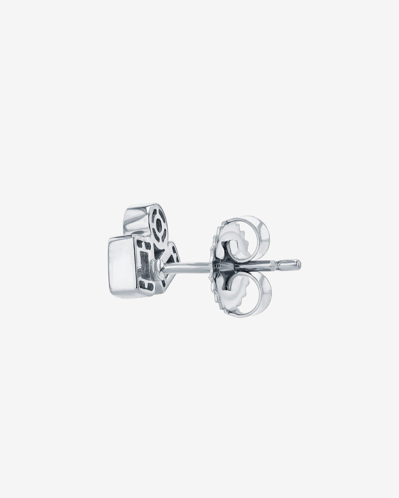 Suzanne Kalan Inlay Diamond Mini Studs in 18k white gold