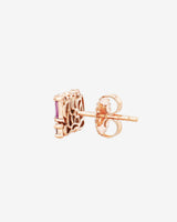 Suzanne Kalan Short Stack Pink Sapphire Studs in 18k rose gold