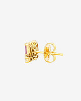 Suzanne Kalan Short Stack Pink Sapphire Studs in 18k yellow gold