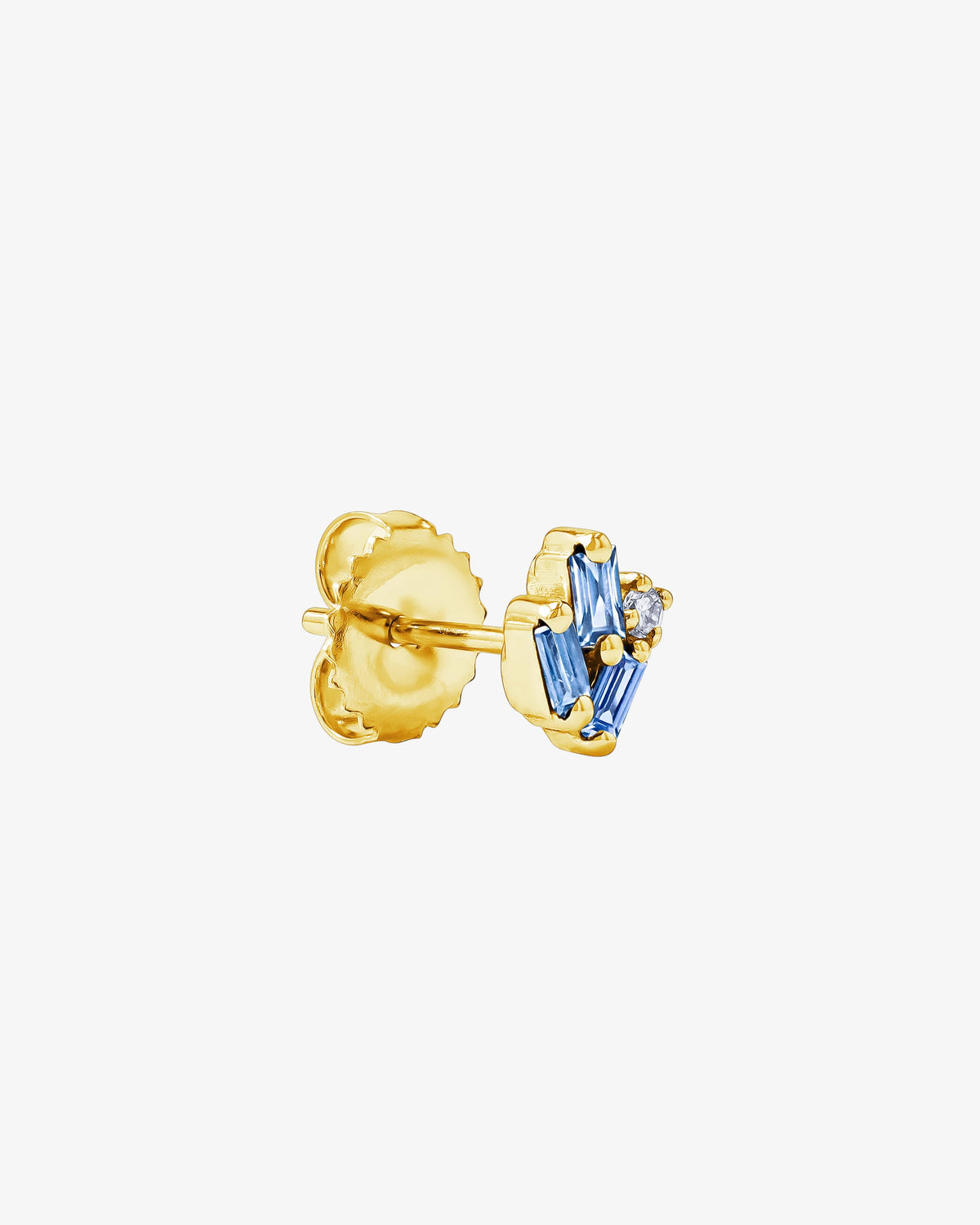 Suzanne Kalan Bold Cluster Light Blue Sapphire Studs in 18k yellow gold