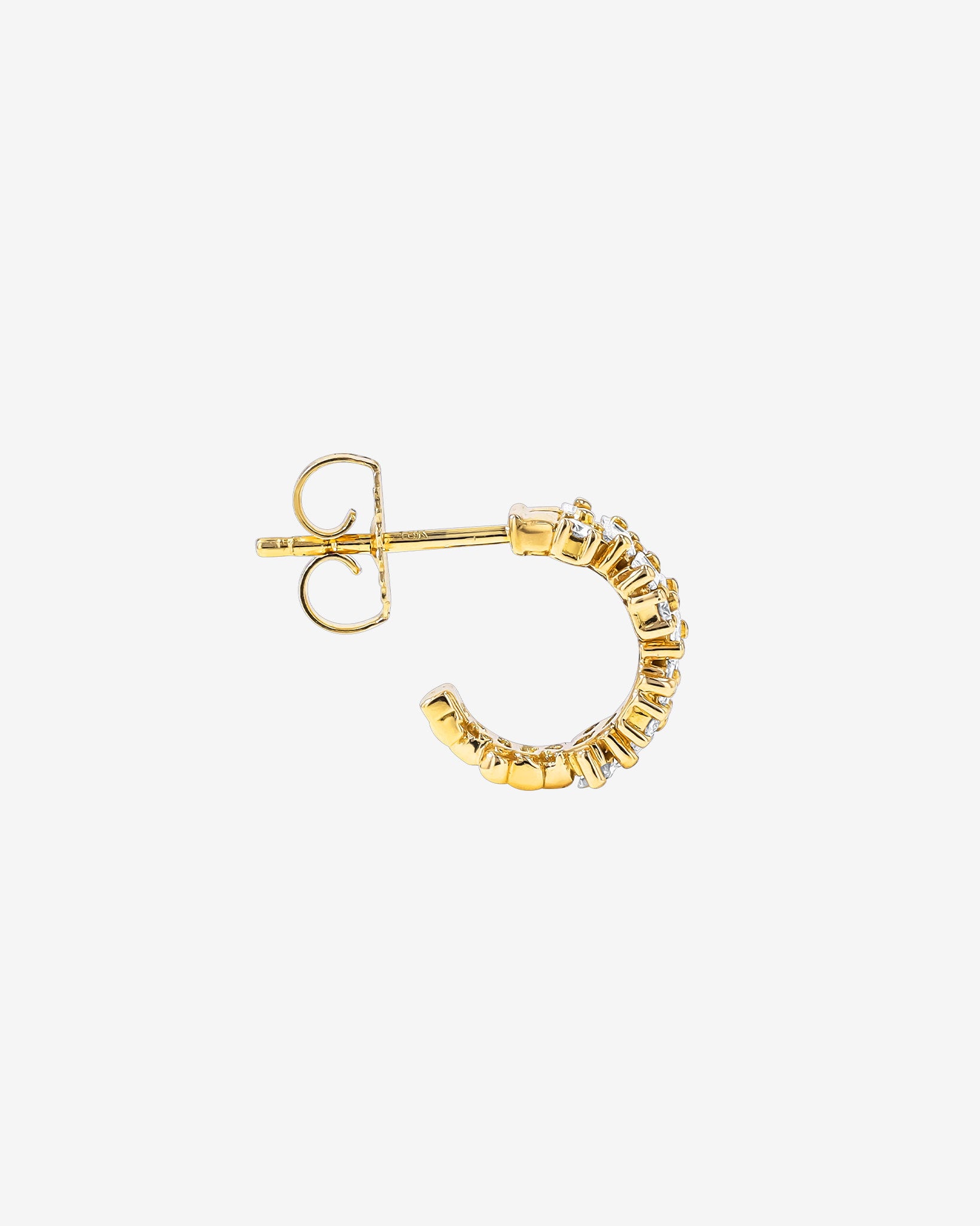 Suzanne Kalan Shimmer Diamond Mini Hoops in 18k yellow gold