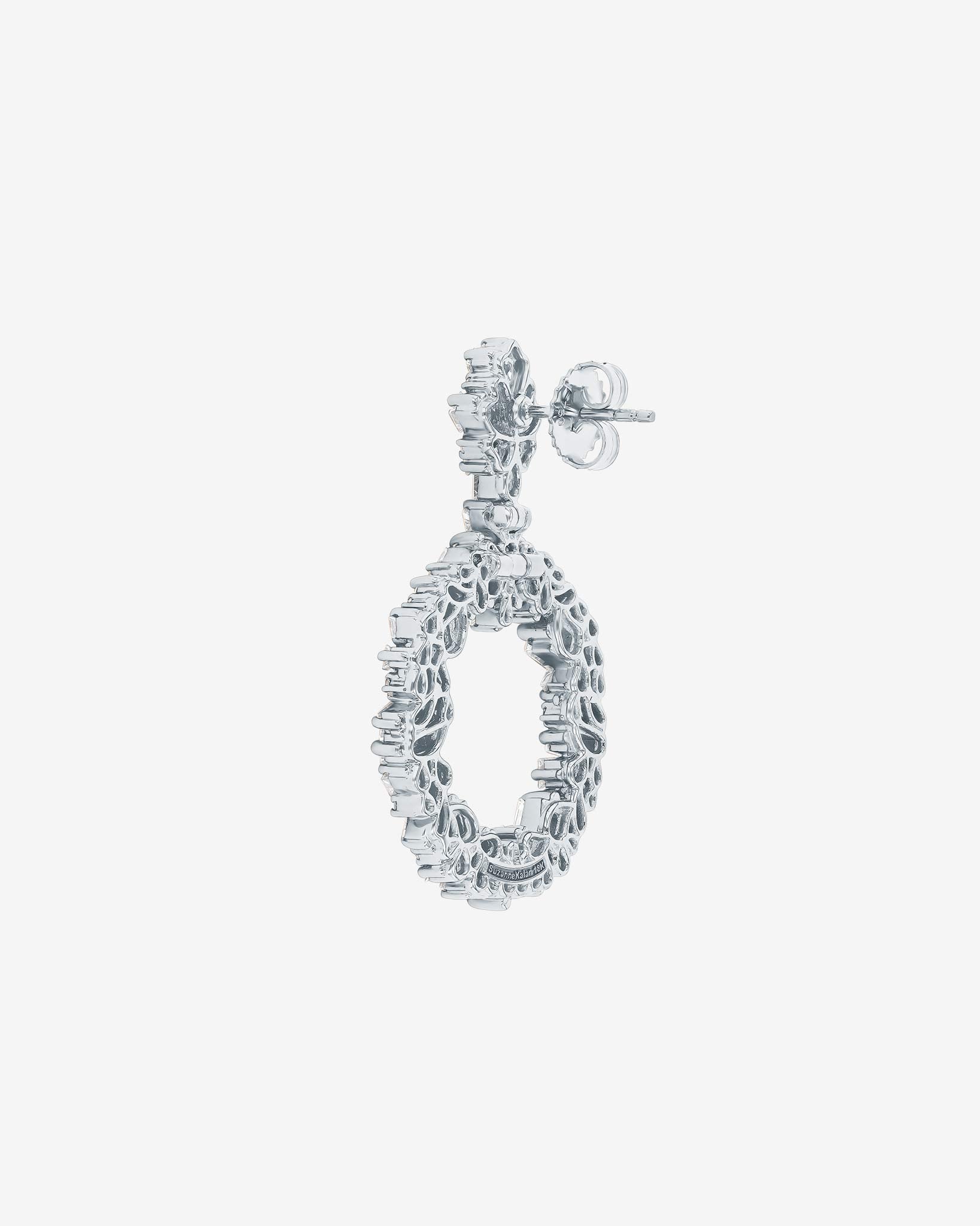 Suzanne Kalan La Fantaisie Eclipse Diamond Drop Earrings in 18k white gold