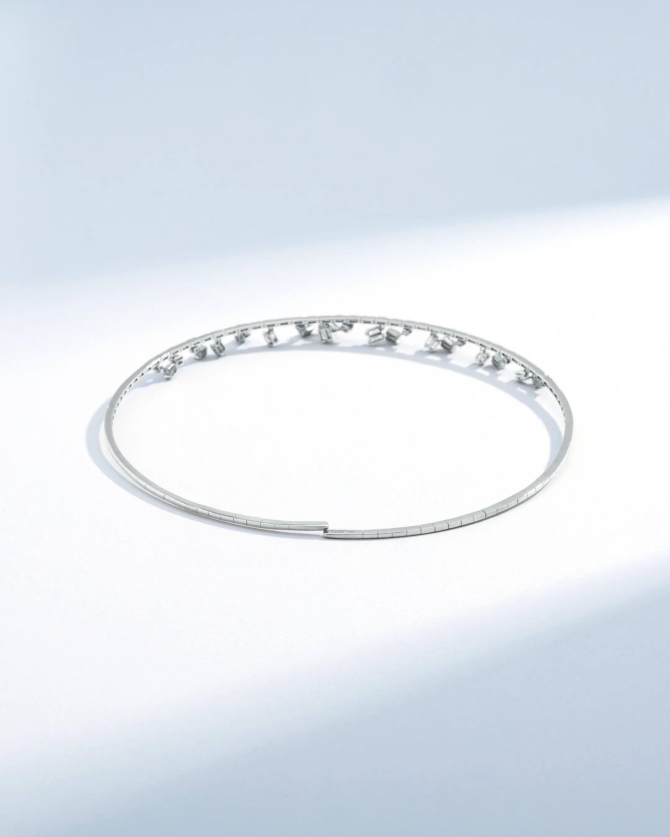 Suzanne Kalan Classic Diamond Thin Dangle Choker in 18k white gold