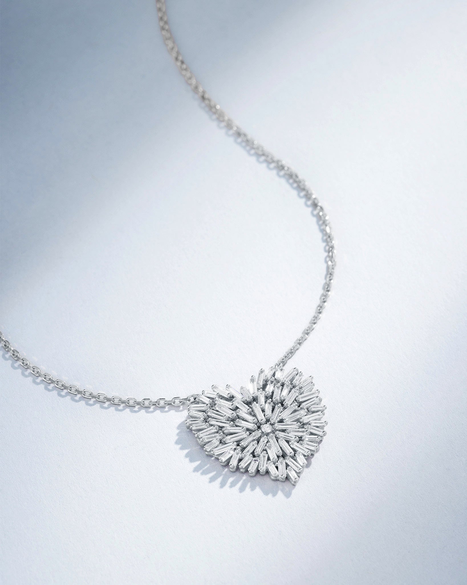 Suzanne Kalan Classic Diamond Medium Heart Pendant in 18k white gold