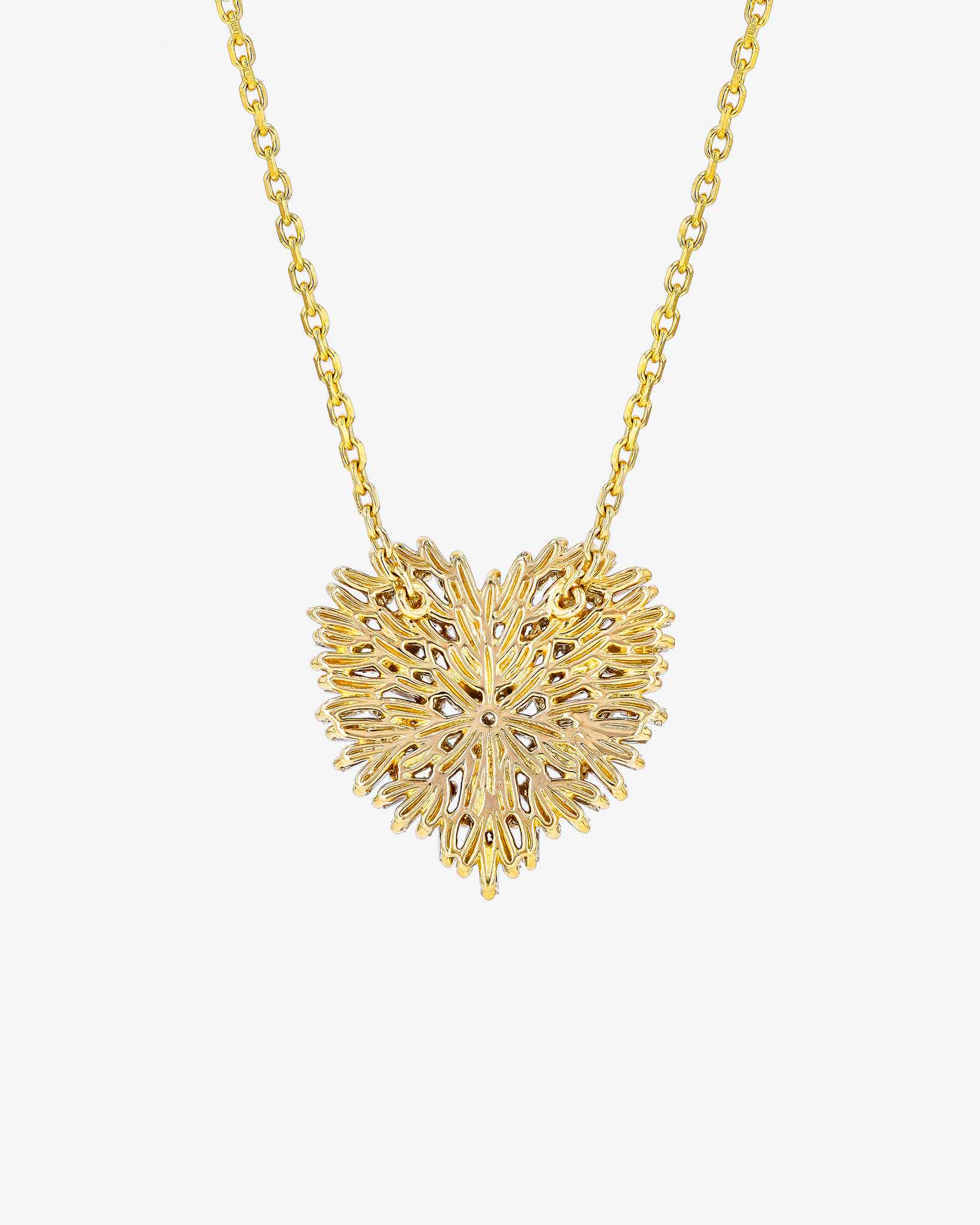 Suzanne Kalan Classic Diamond Medium Heart Pendant in 18k yellow gold
