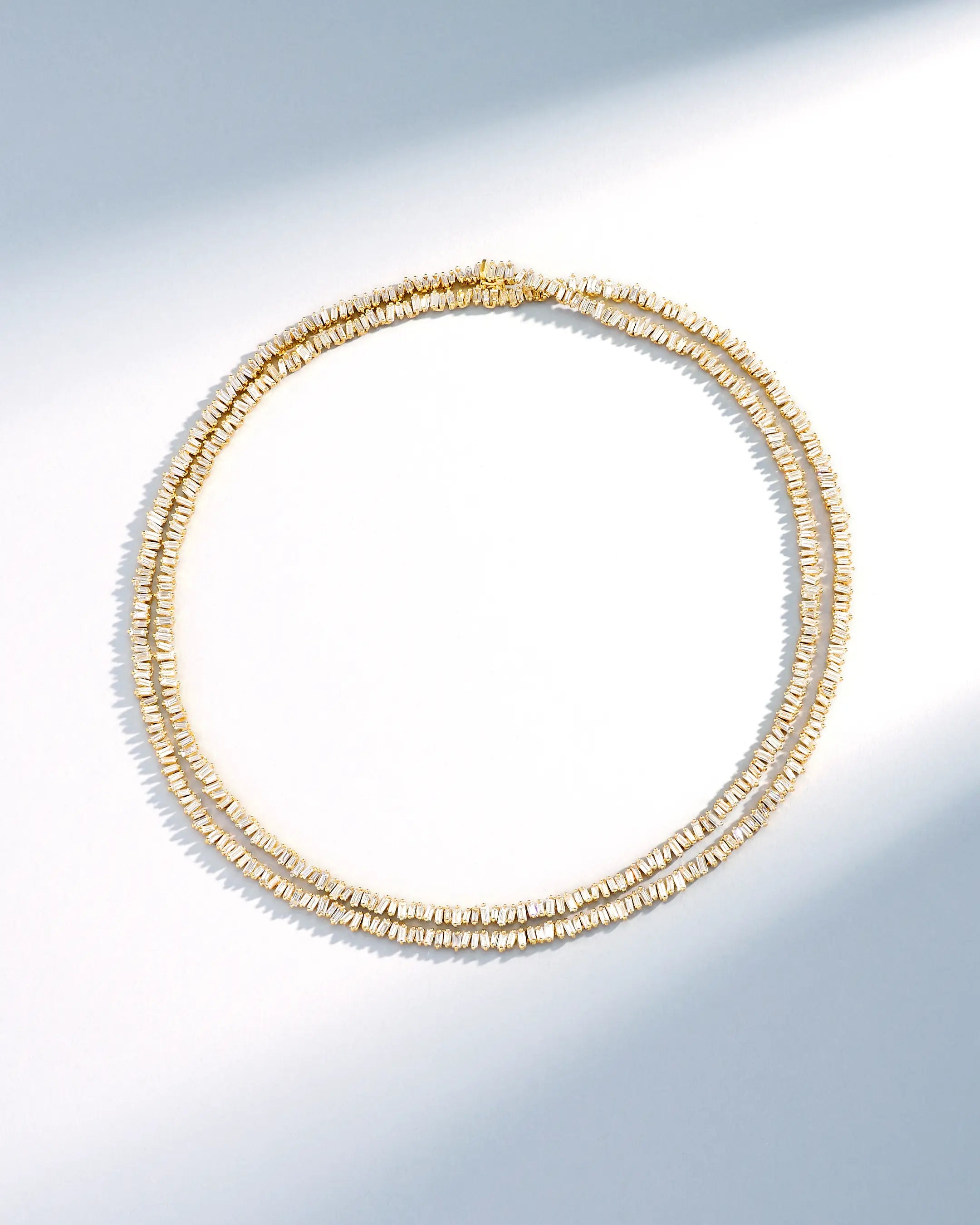 Suzanne Kalan Classic Diamond 36" Inch Tennis Necklace in 18k yellow gold