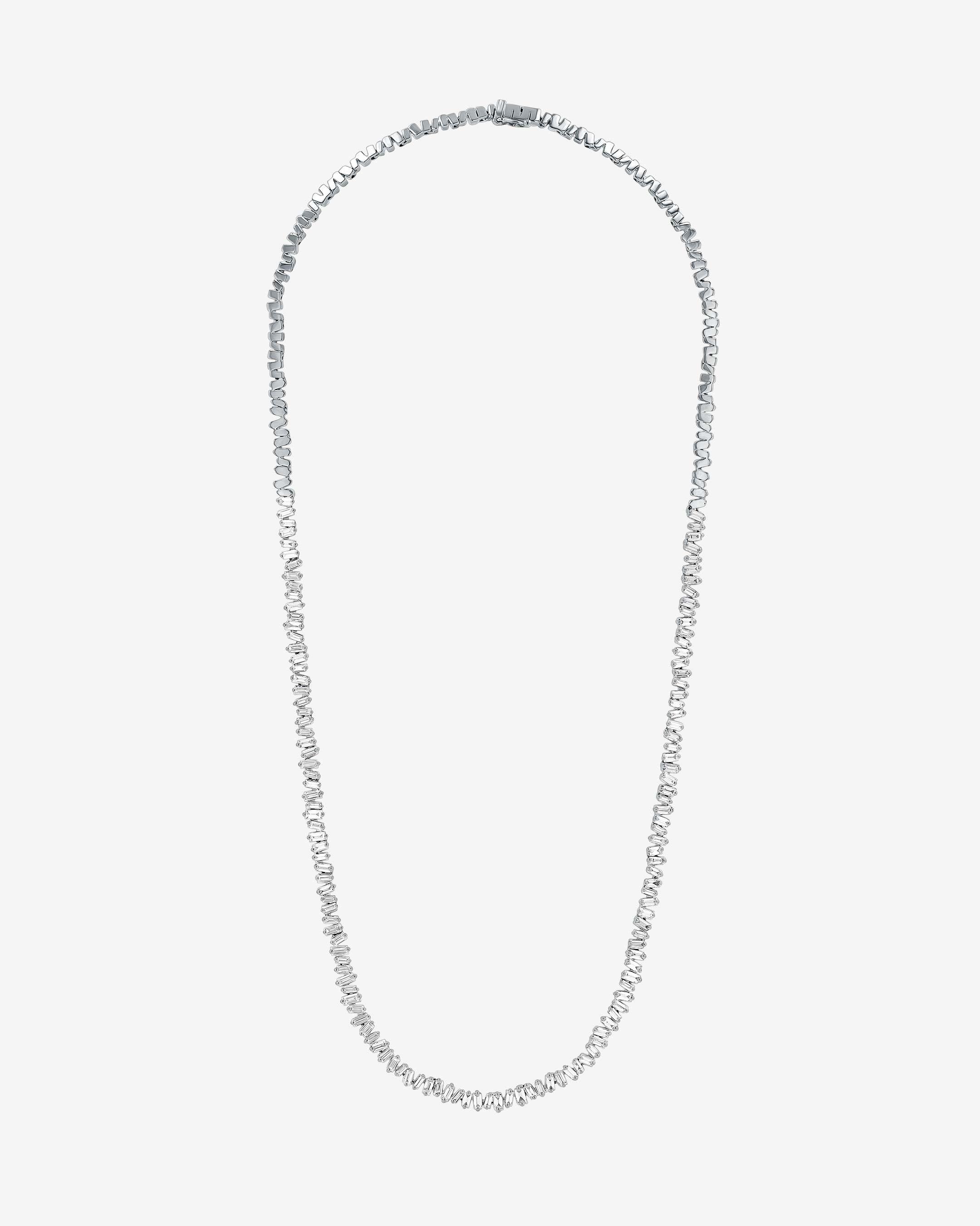 Suzanne Kalan Classic Diamond Mini Tennis Necklace in 18k white gold