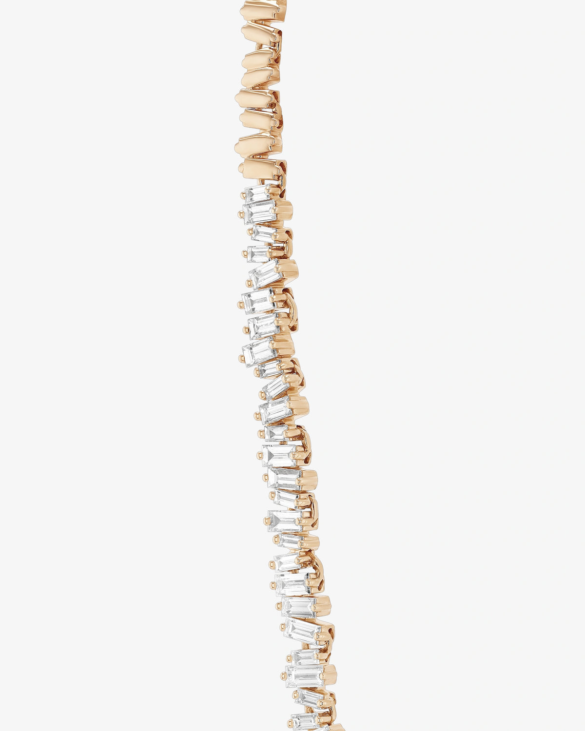 Suzanne Kalan Bold Diamond Tennis Necklace in 18k rose gold