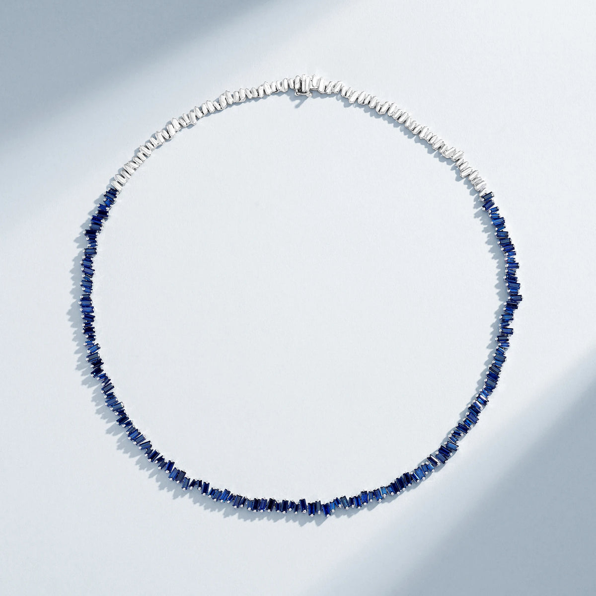 Bold Dark Blue Sapphire Tennis Necklace | SUZANNE KALAN®