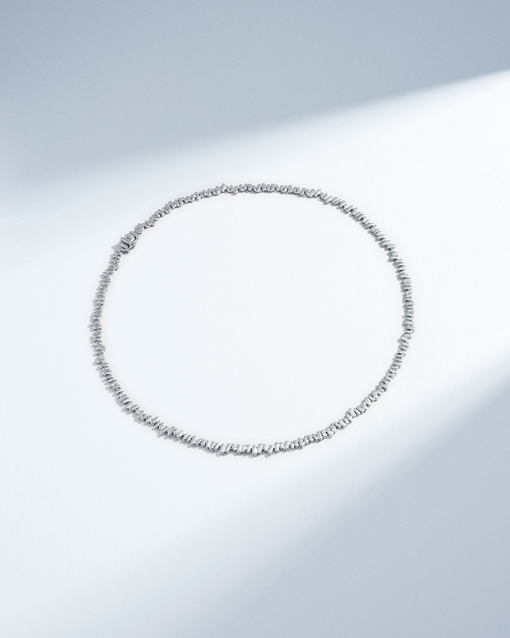 Suzanne Kalan Golden Tennis Necklace in 18k white gold