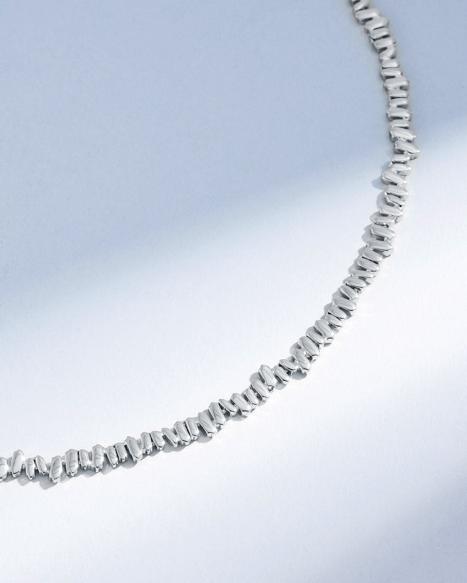 Suzanne Kalan Golden Tennis Necklace in 18k white gold