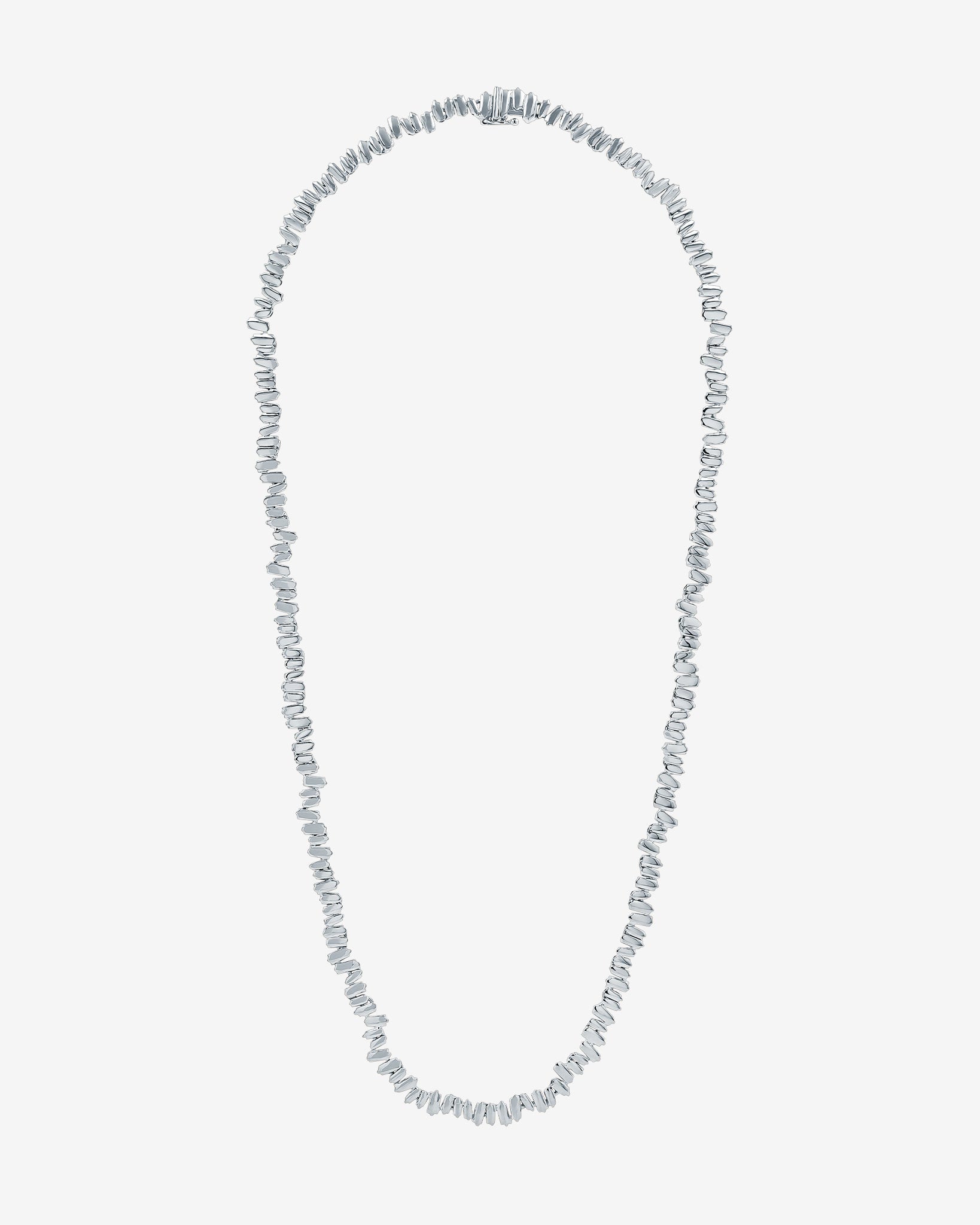 Suzanne Kalan Golden Tennis Necklace in 18k white gold