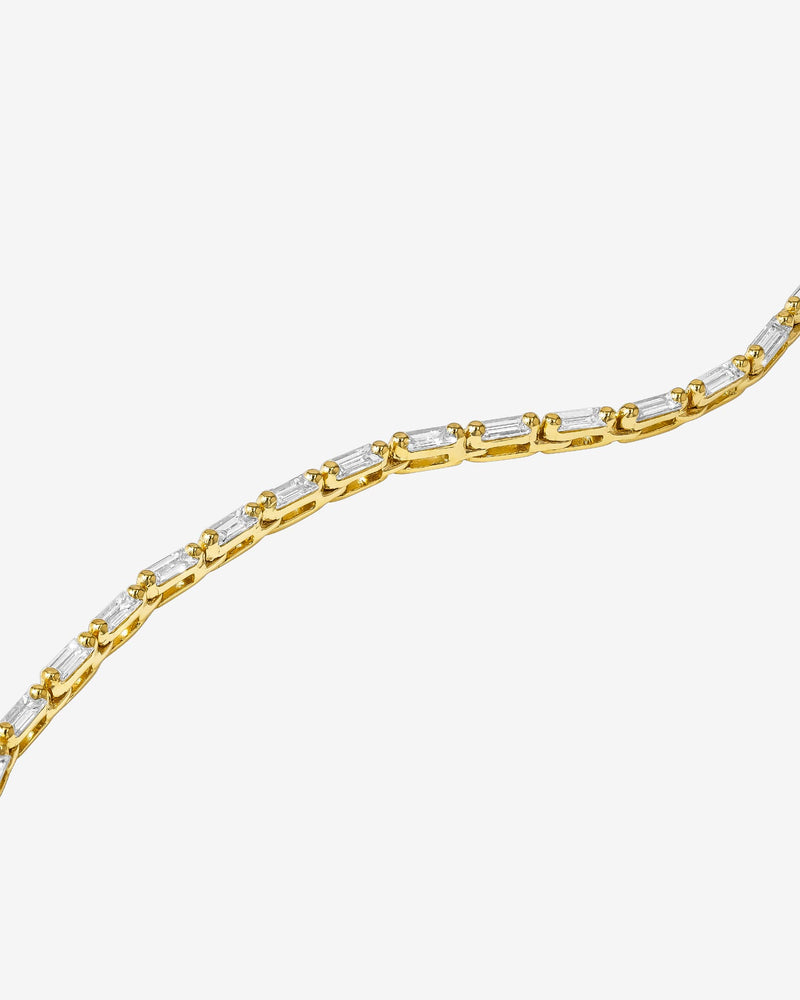 Suzanne Kalan Linear Full Diamond Tennis Necklace in 18k yellow gold