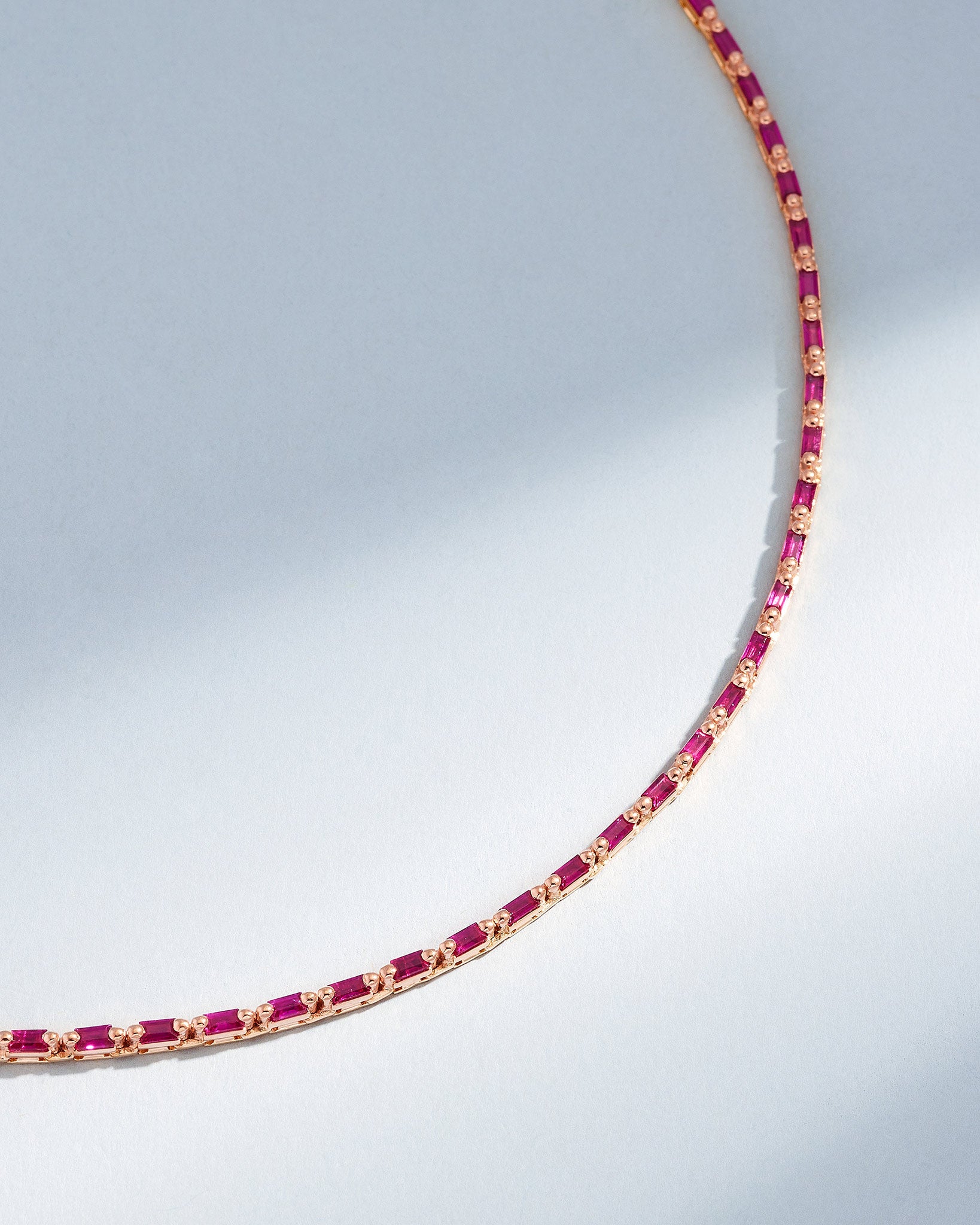 Ruby hot sale tennis necklace