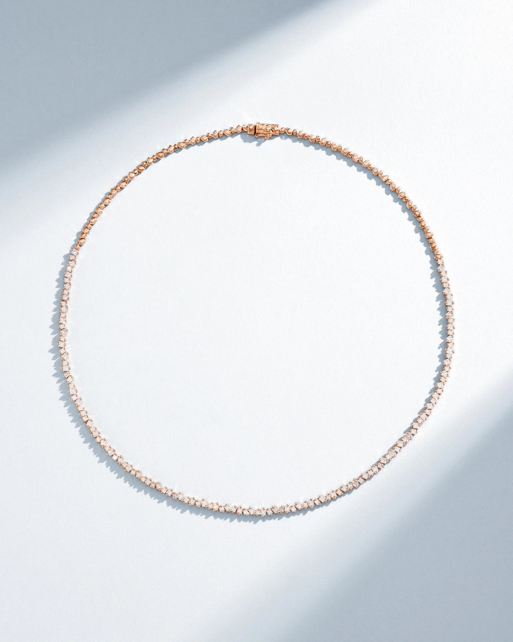 Suzanne Kalan La Fantaisie Cosmic Diamond Tennis Necklace in 18k rose gold