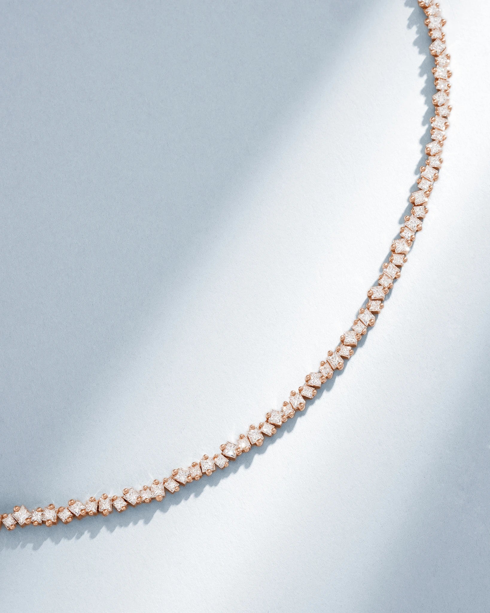Suzanne Kalan La Fantaisie Cosmic Diamond Tennis Necklace in 18k rose gold