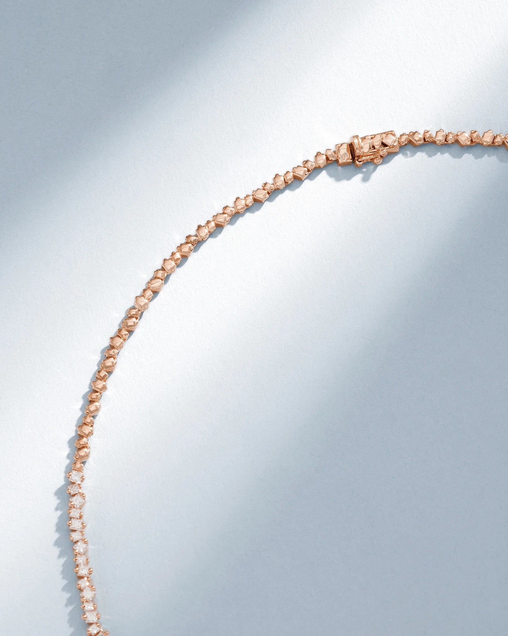 Suzanne Kalan La Fantaisie Cosmic Diamond Tennis Necklace in 18k rose gold
