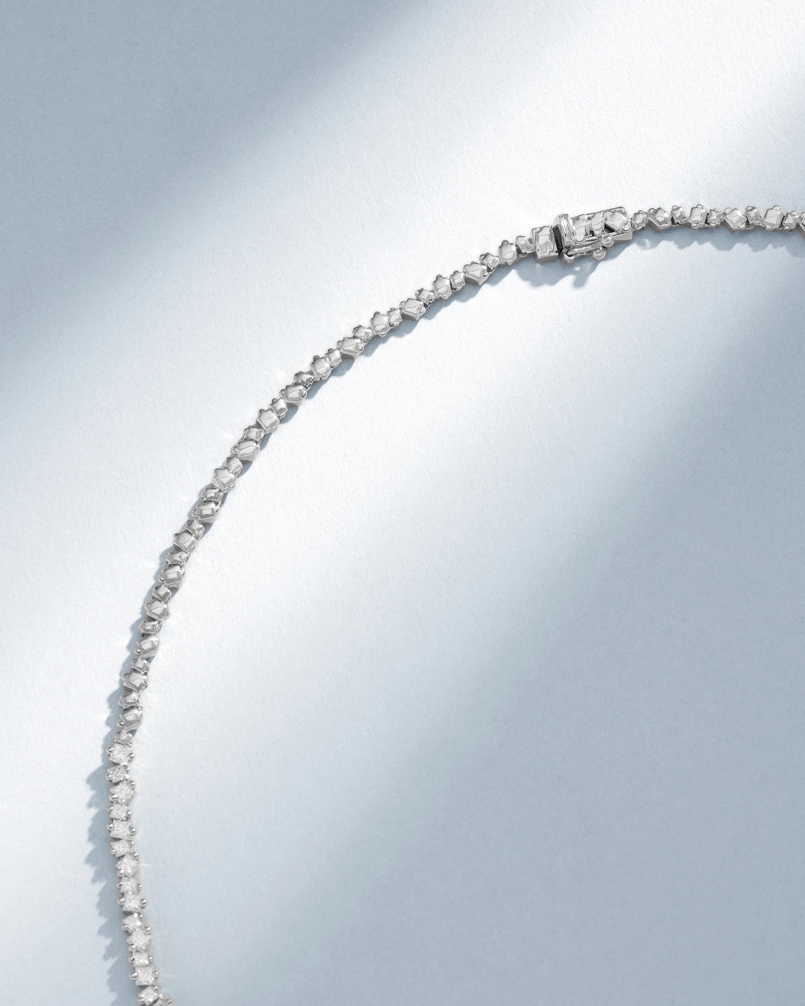 Suzanne Kalan La Fantaisie Cosmic Diamond Tennis Necklace in 18k white gold