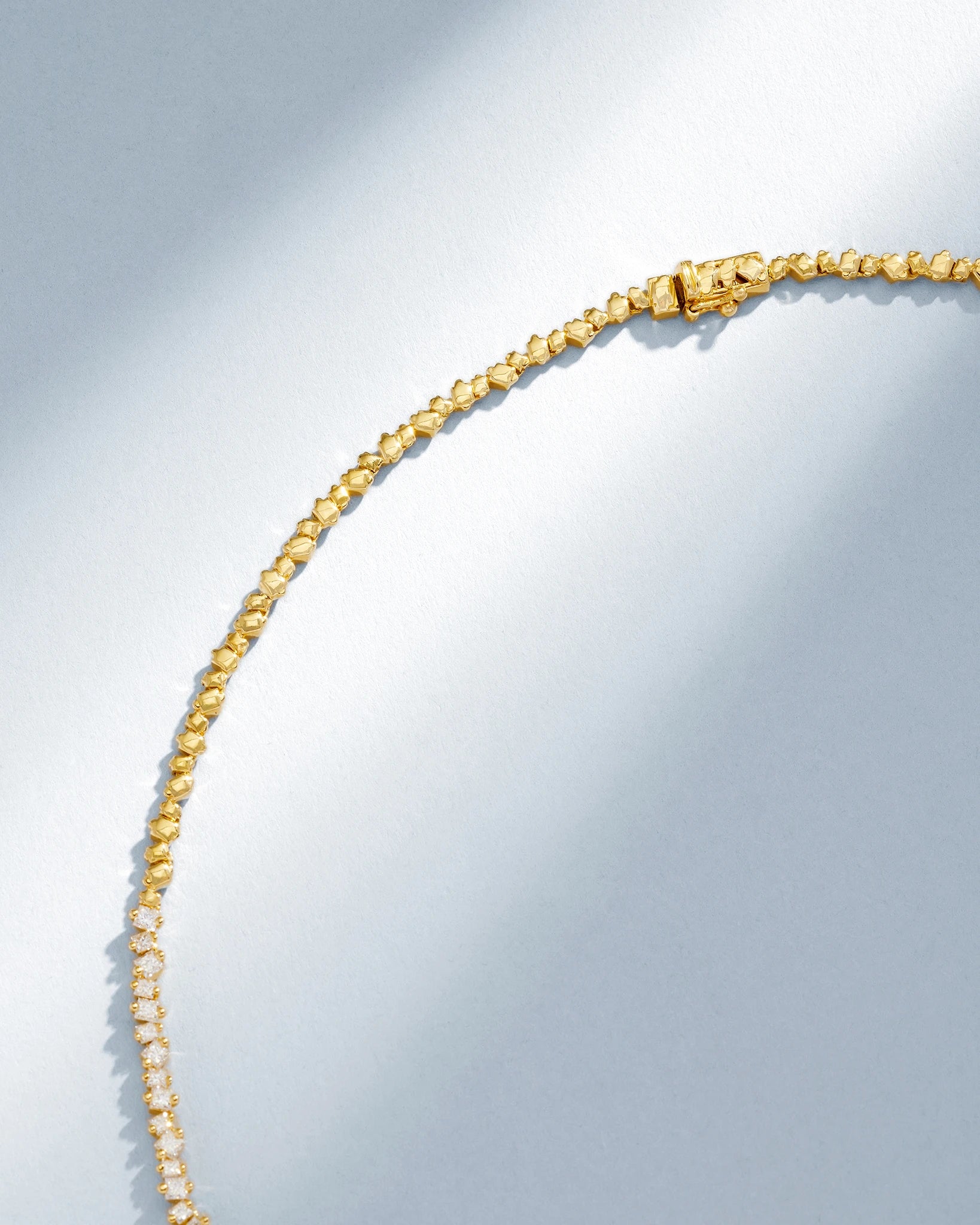 Suzanne Kalan La Fantaisie Cosmic Diamond Tennis Necklace in 18k yellow gold