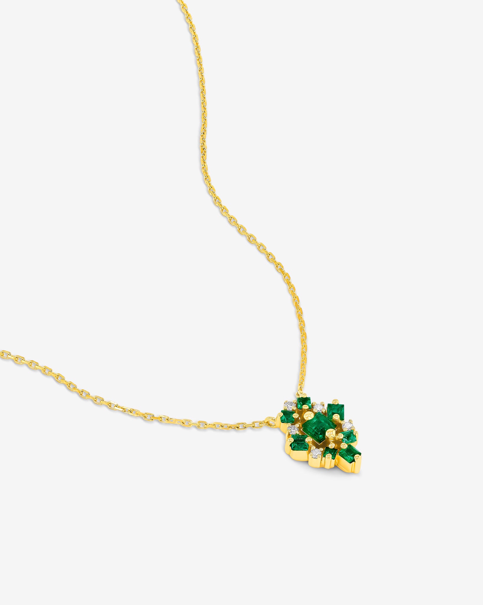 Suzanne Kalan La Fantaisie Star Emerald Pendant in 18k yellow gold