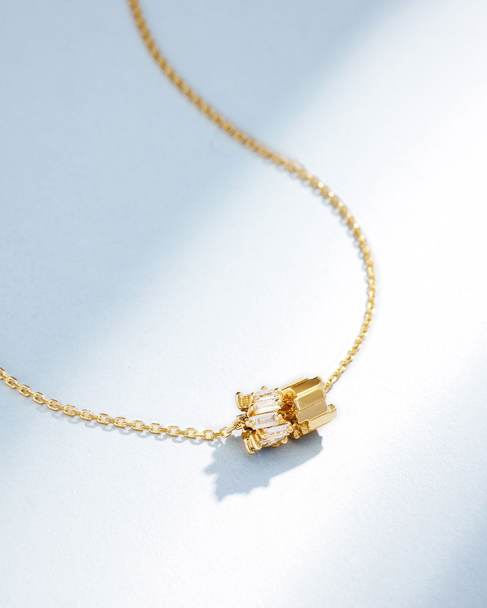 Suzanne Kalan Infinite Diamond & Golden Rondelle Pendant in 18k yellow gold