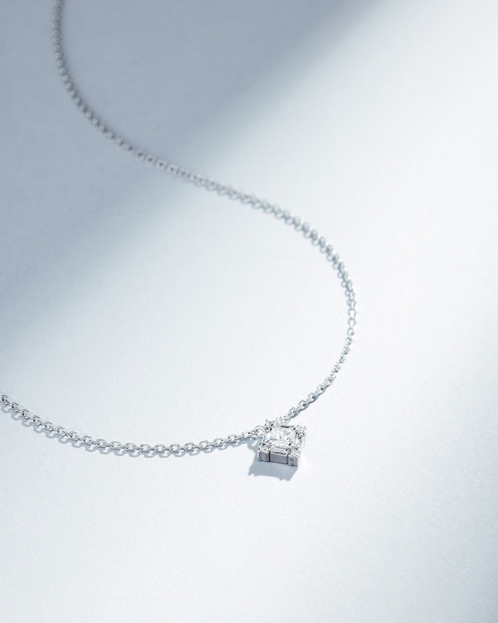 Suzanne Kalan Princess Mini Diamond Pendant in 18k white gold