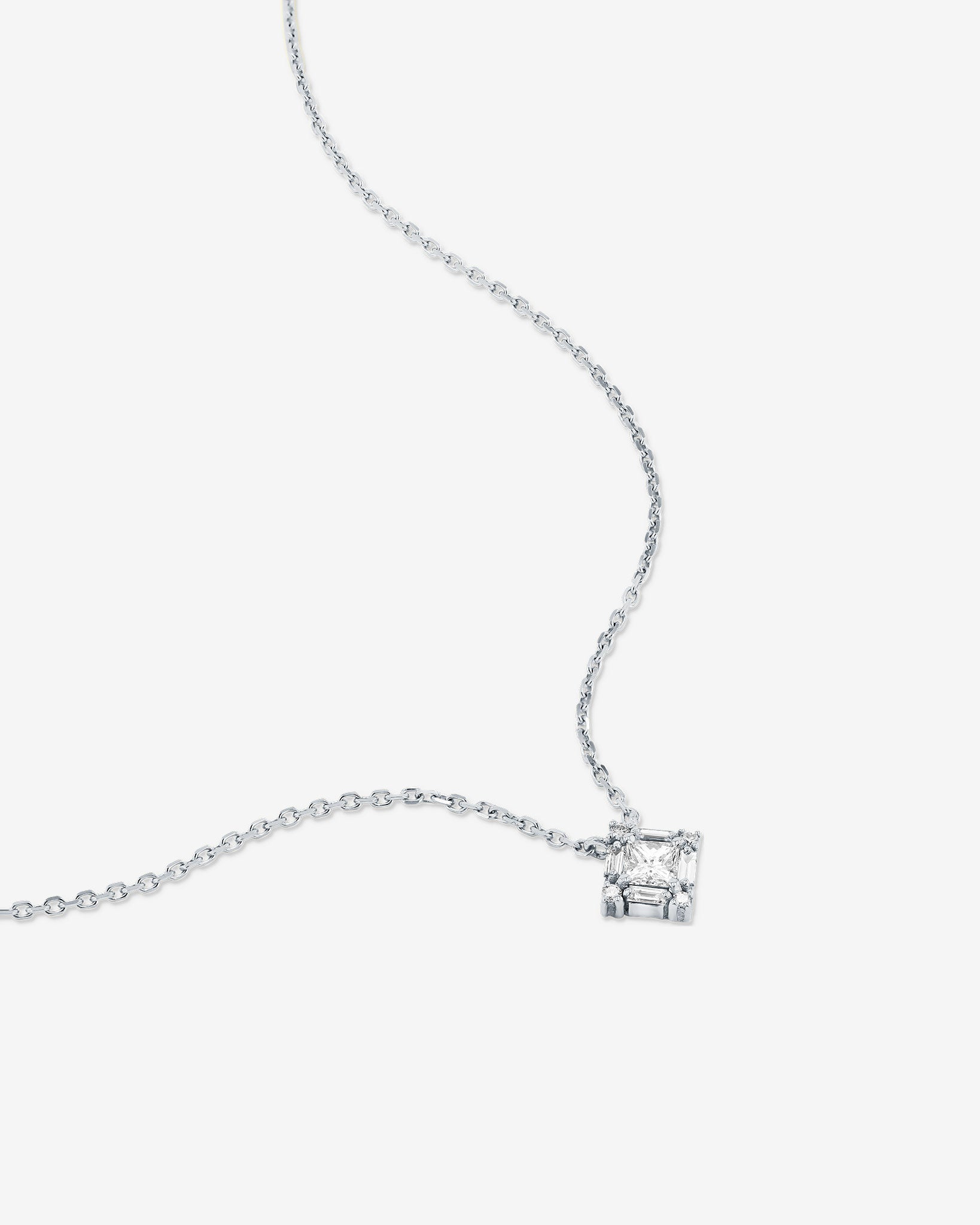 Suzanne Kalan Princess Mini Diamond Pendant in 18k white gold
