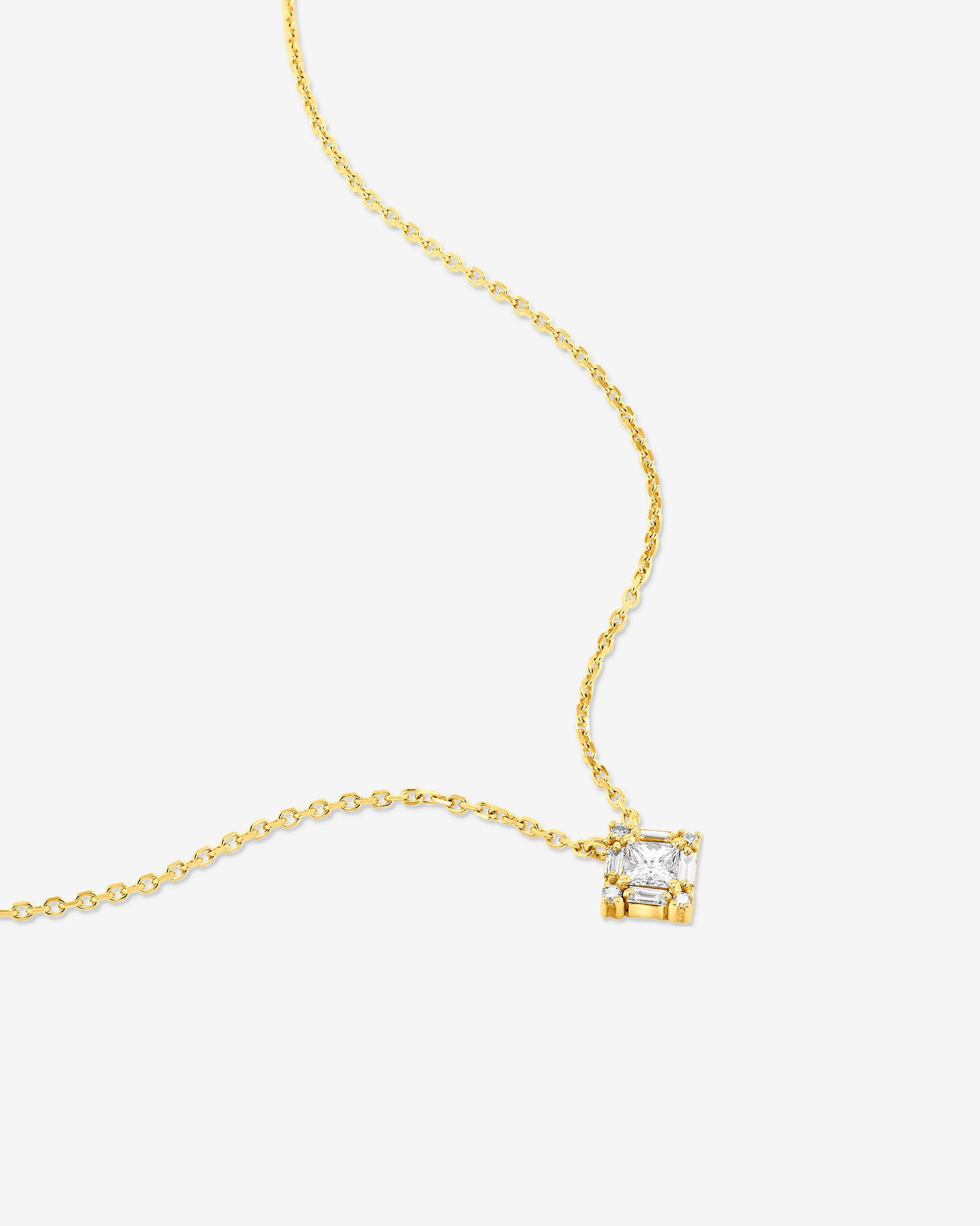Suzanne Kalan Princess Mini Diamond Pendant in 18k yellow gold