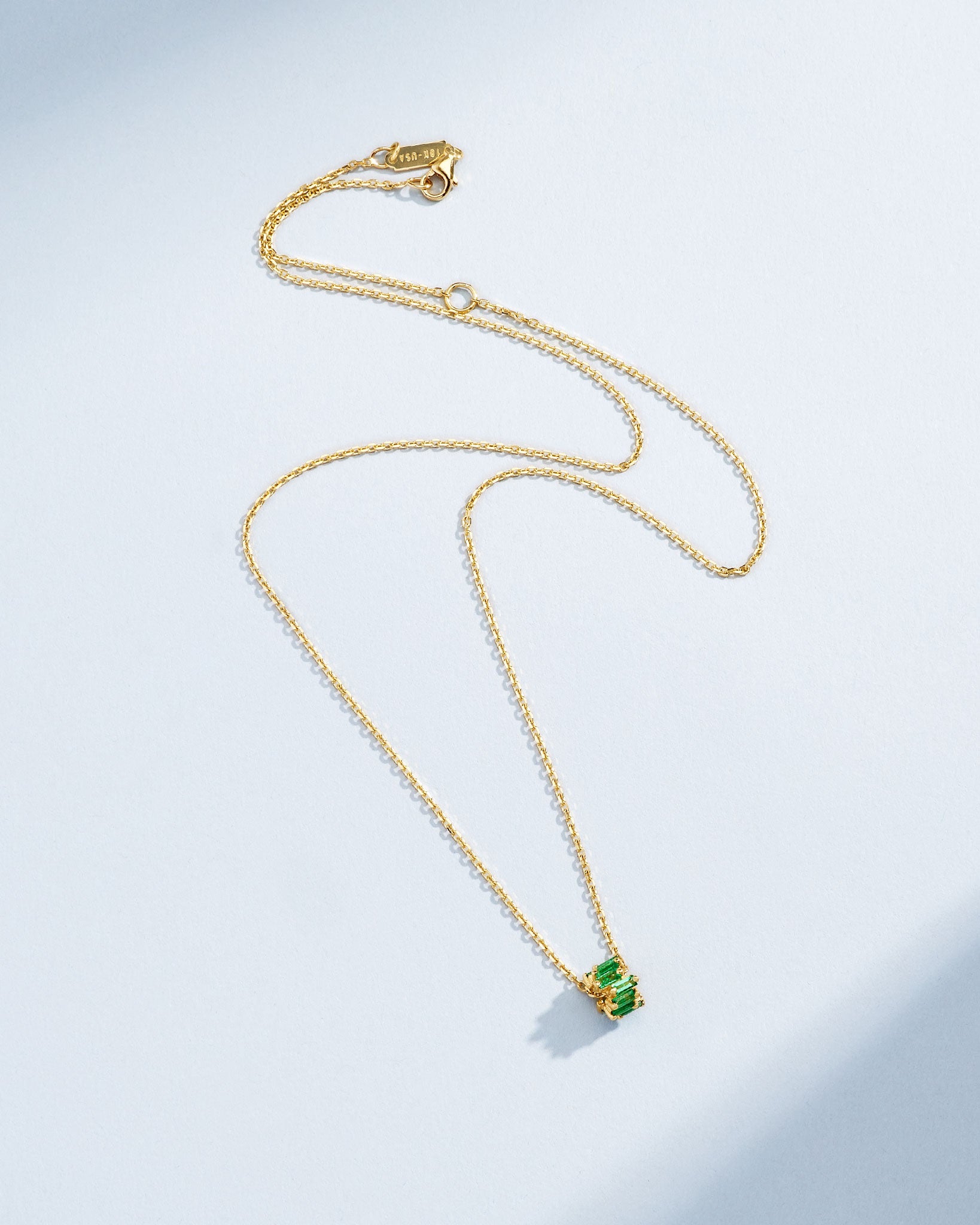 Infinite Emerald Rondelle Pendant