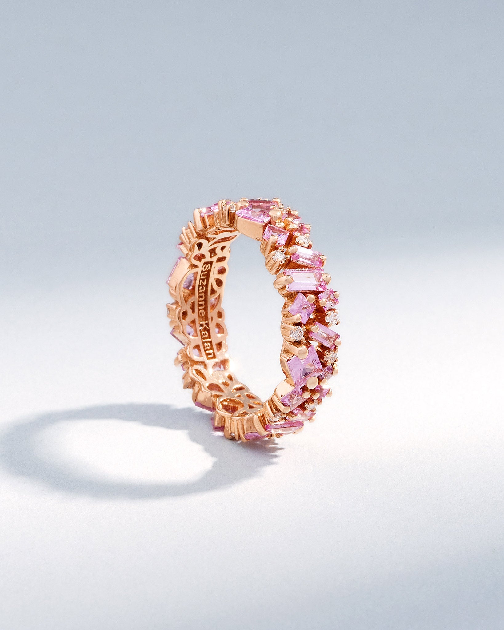 Suzanne Kalan La Fantaisie Pink Sapphire Eternity Band in 18k rose gold