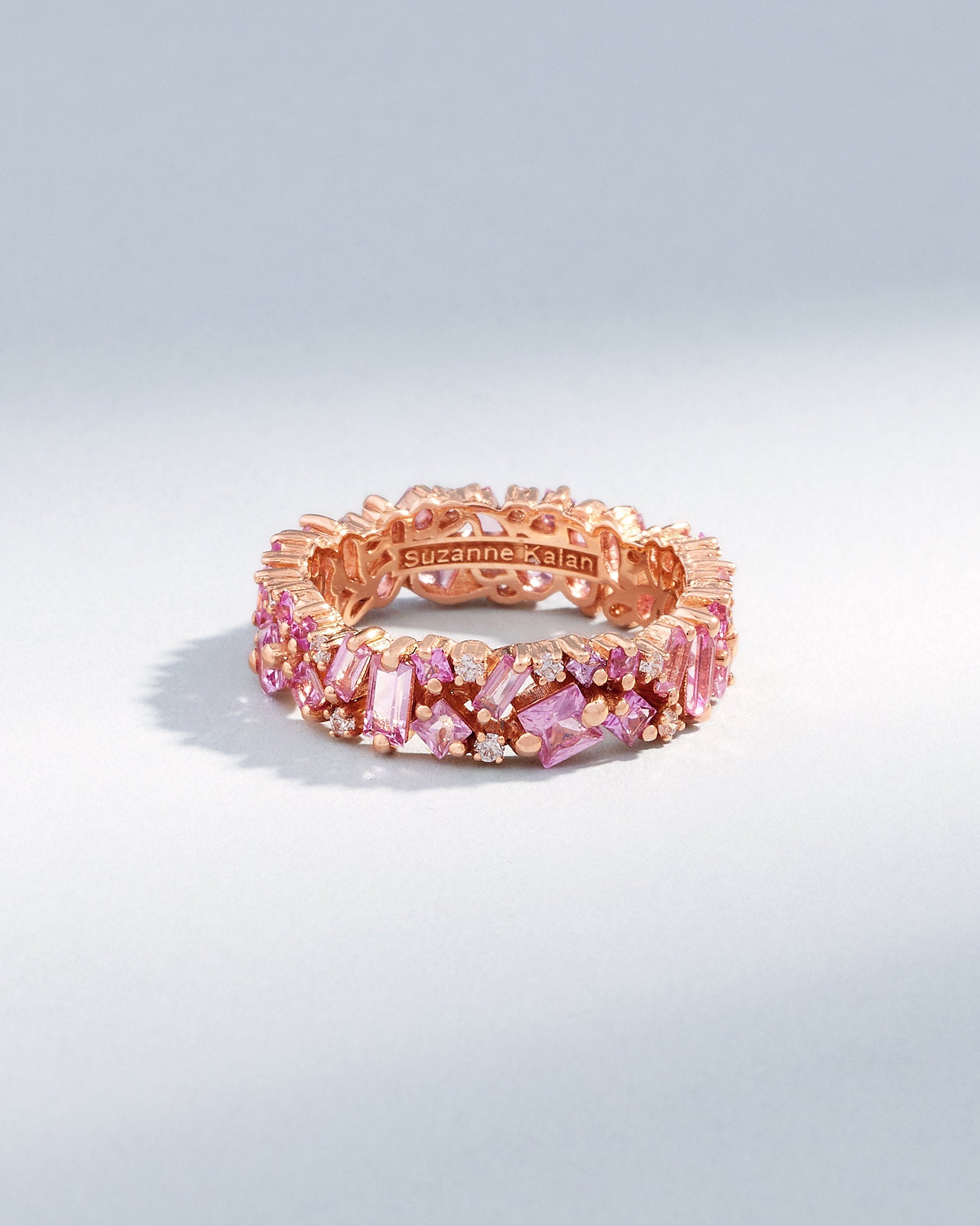 Suzanne Kalan La Fantaisie Pink Sapphire Eternity Band in 18k rose gold