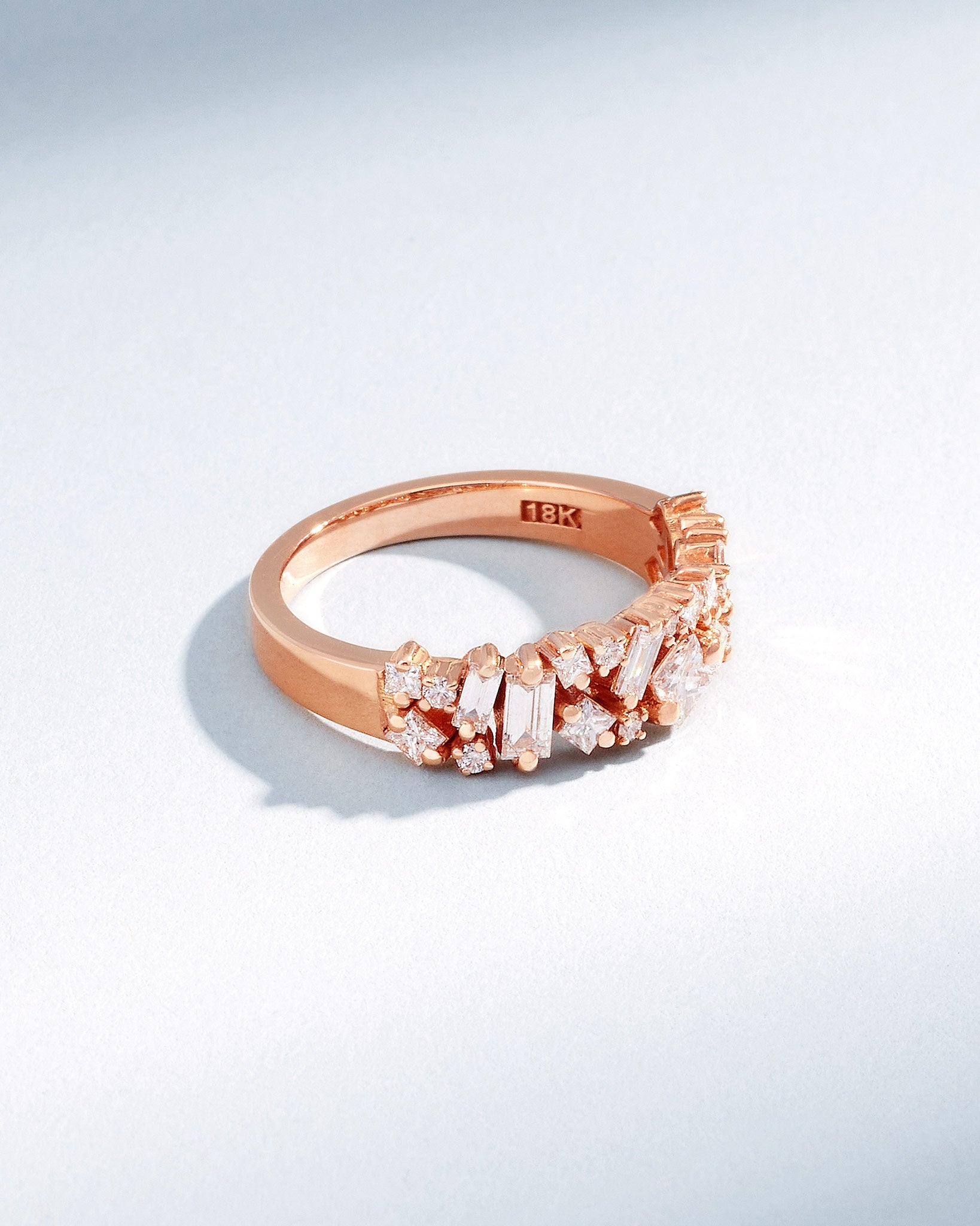 Suzanne Kalan La Fantaisie Diamond Half Band in 18k rose gold