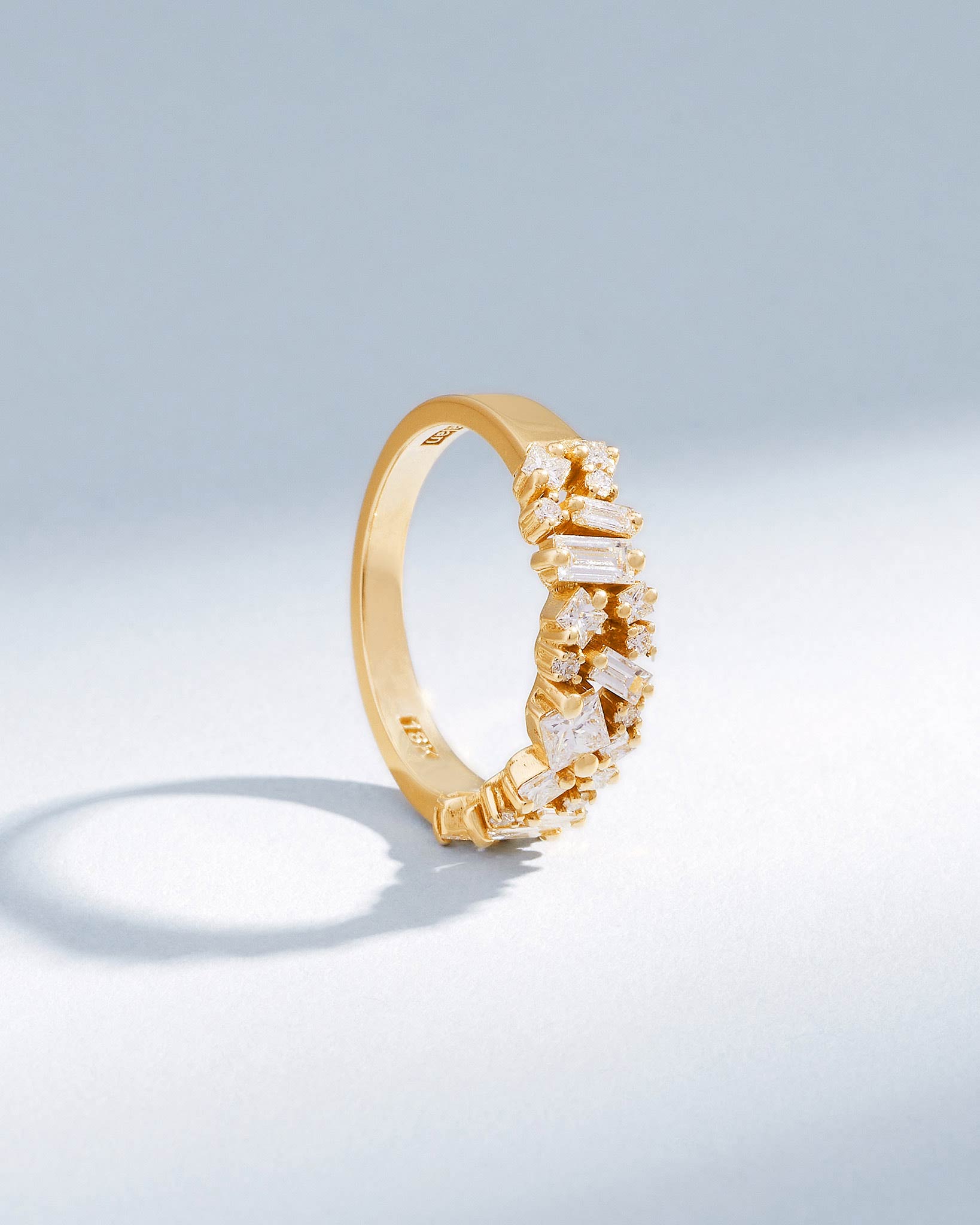 Suzanne Kalan La Fantaisie Diamond Half Band in 18k yellow gold