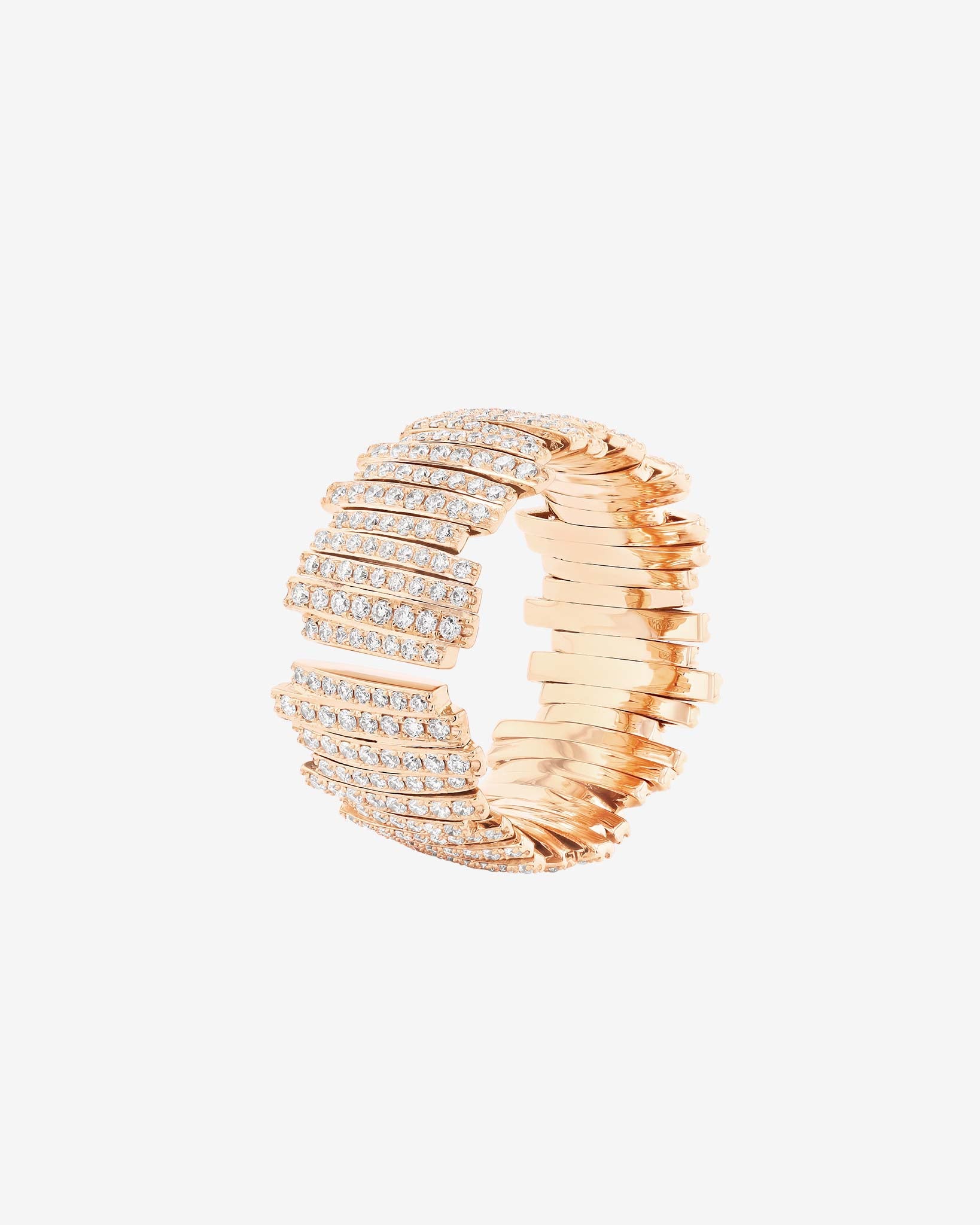 Suzanne Kalan Classic Gold Full Pave Milli Band in 18k rose gold
