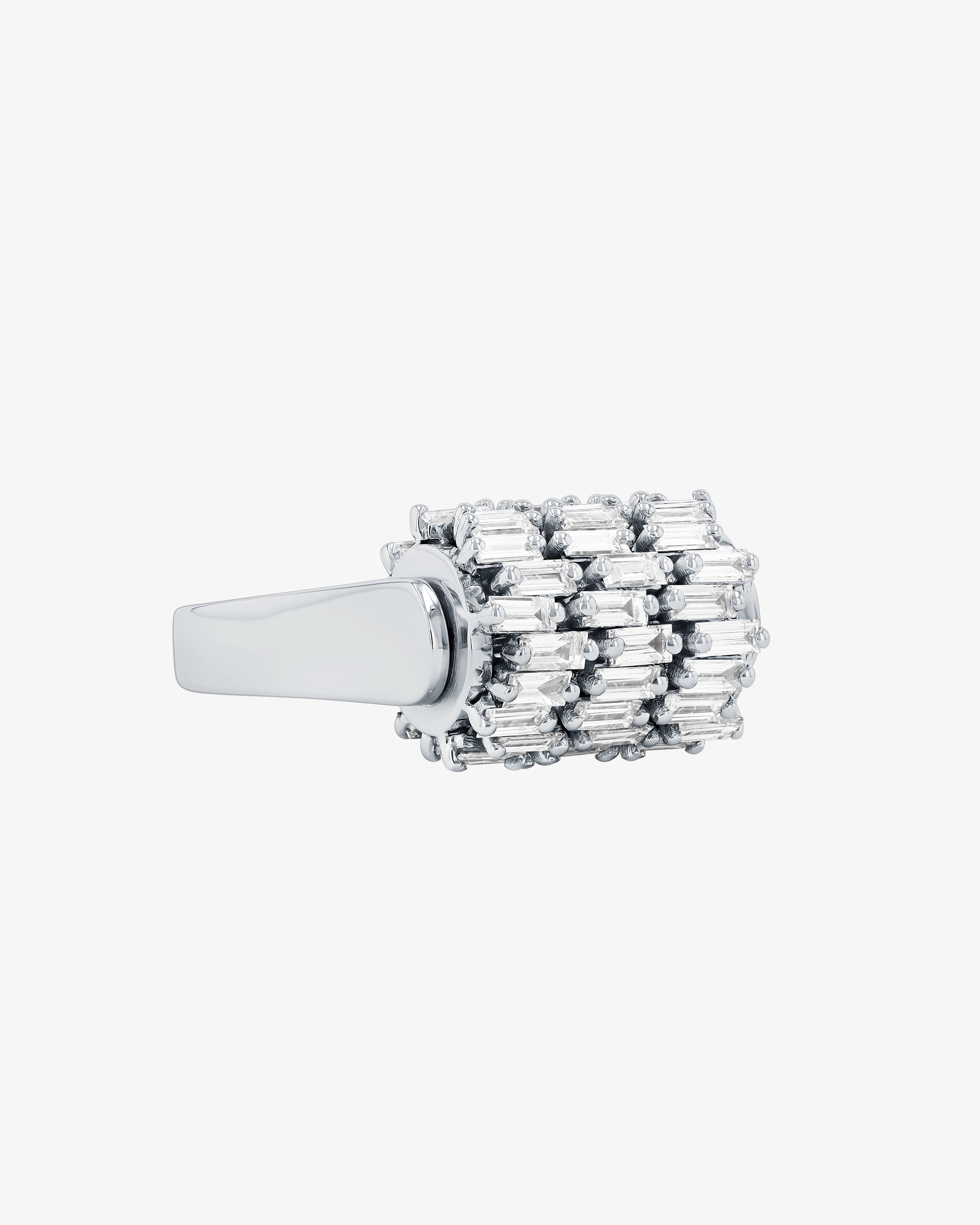 Suzanne Kalan Infinite Triple Row Diamond Spinner Ring in 18k white gold
