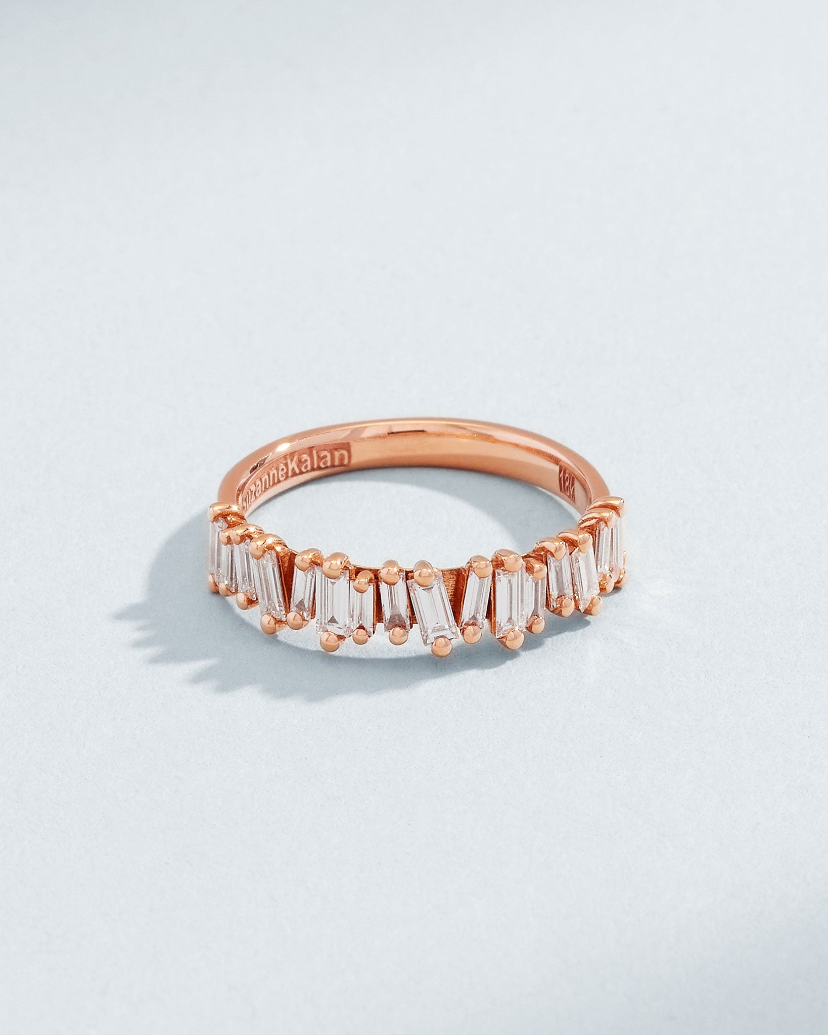 Suzanne Kalan Classic Diamond Half Band in 18k rose gold