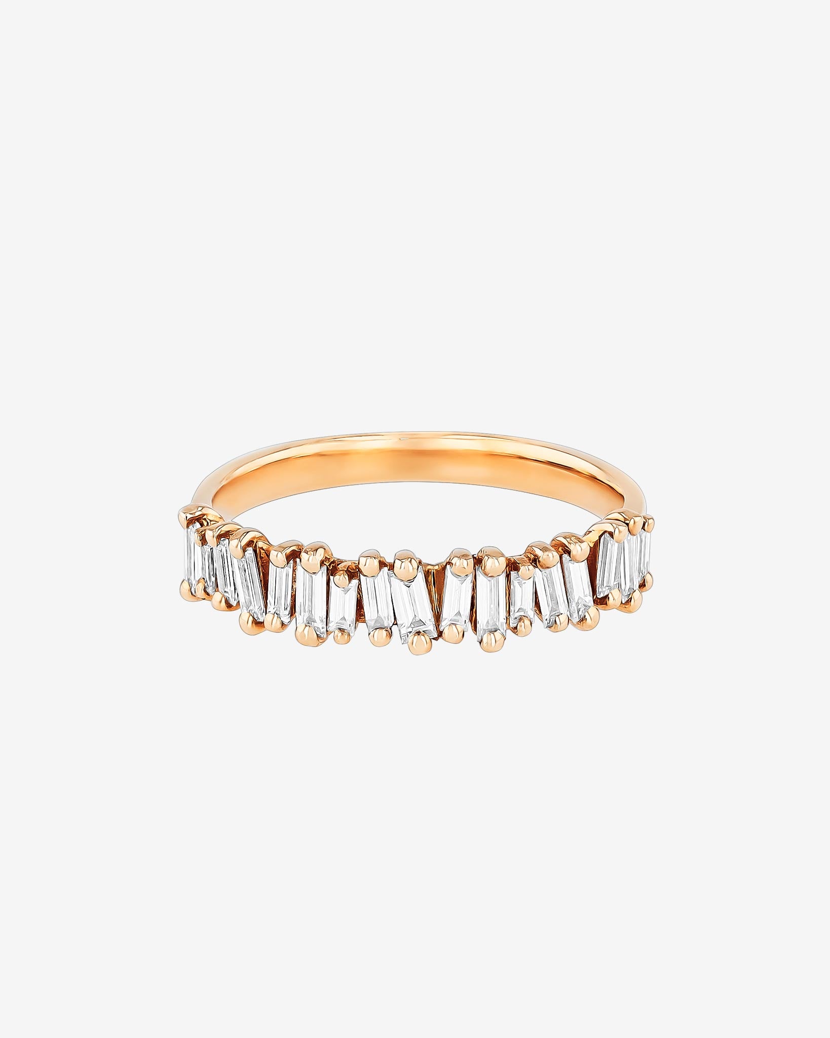 Suzanne Kalan Classic Diamond Half Band in 18k rose gold