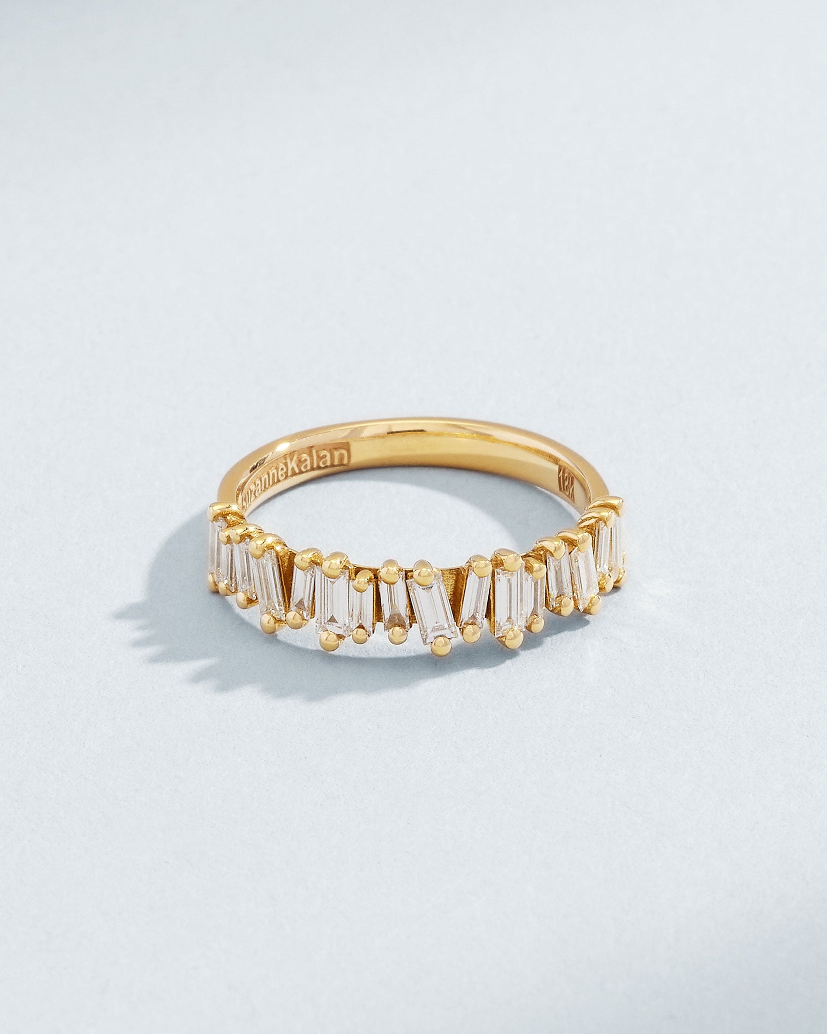 Suzanne Kalan Classic Diamond Half Band in 18k yellow gold