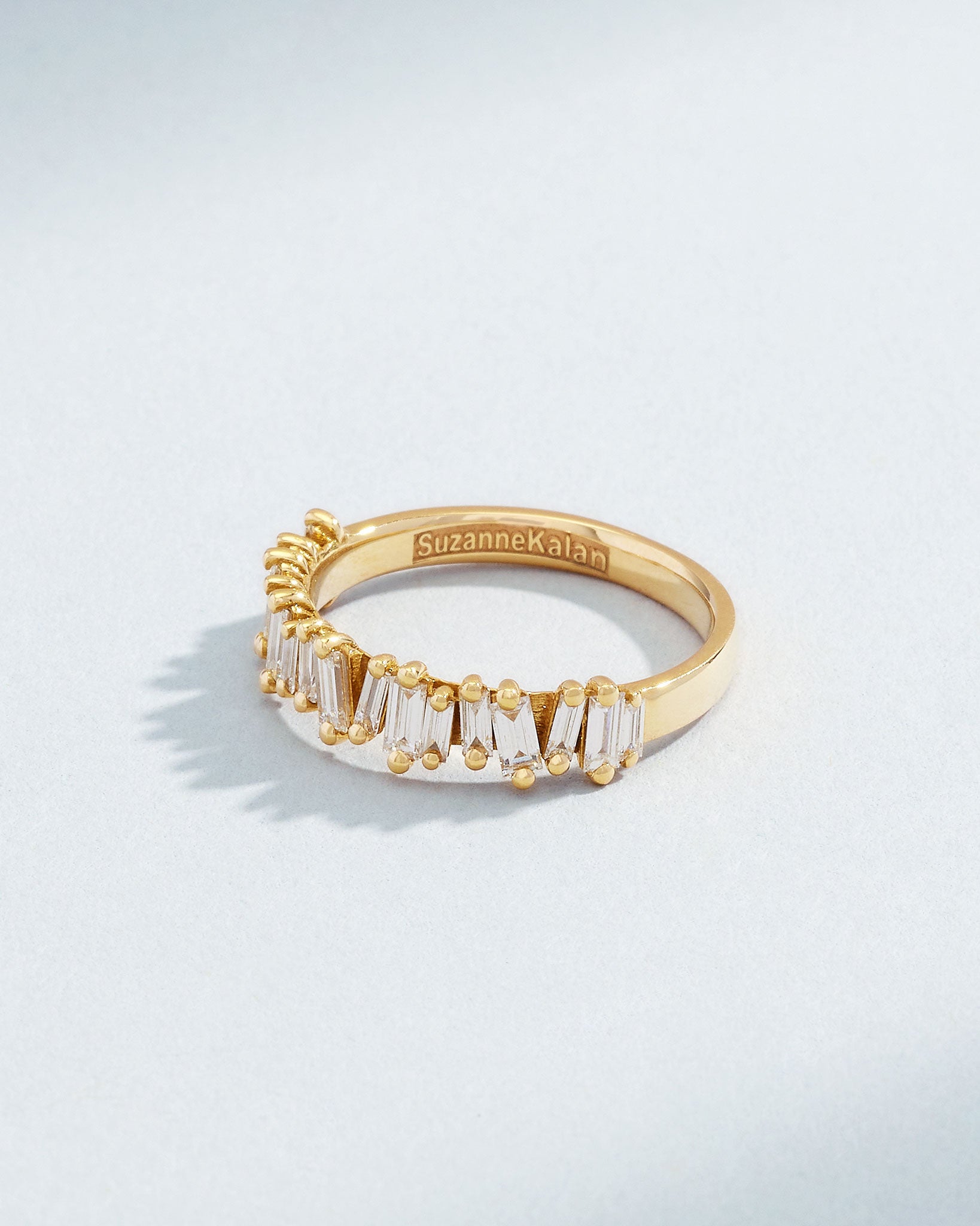 Suzanne Kalan Classic Diamond Half Band in 18k yellow gold