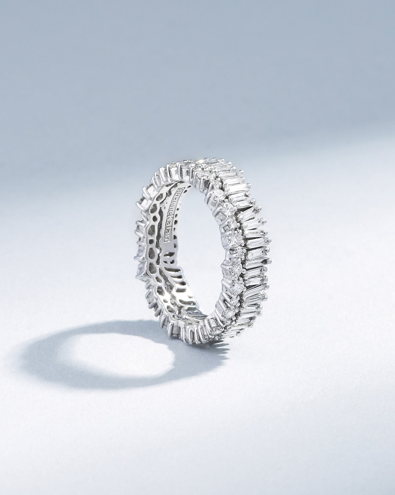 Suzanne Kalan Classic Diamond Short Stack Eternity Band in 18k white gold
