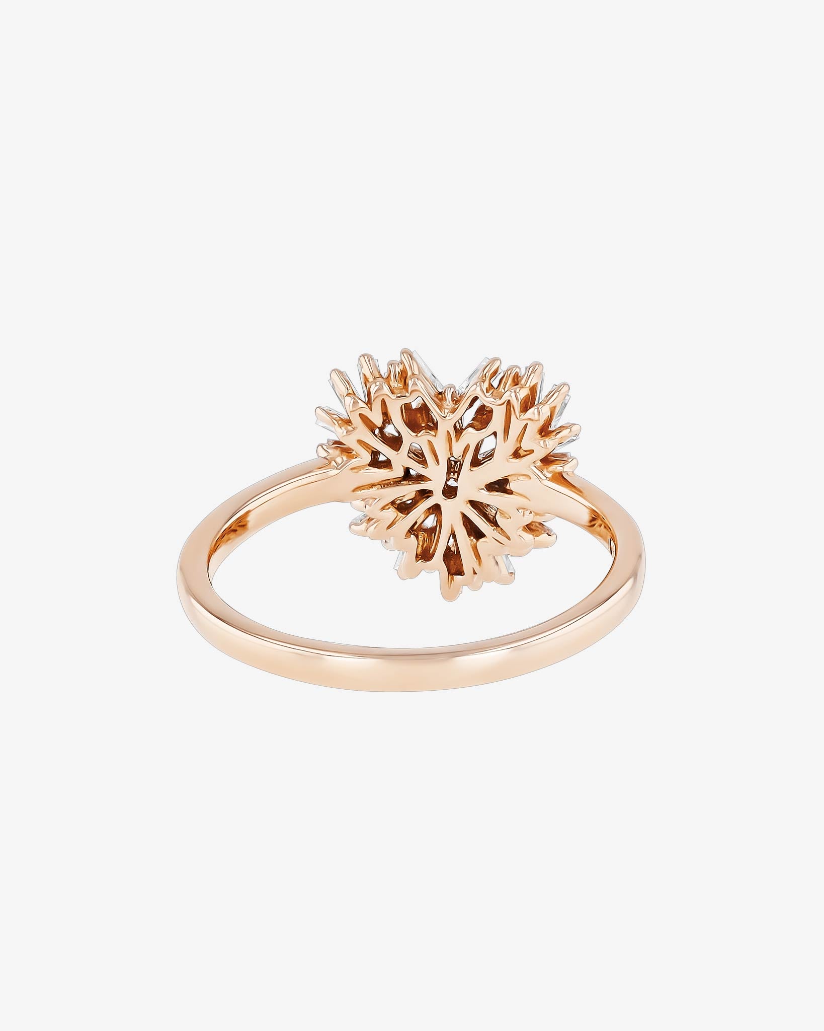 Suzanne Kalan Classic Diamond Small Heart Ring in 18k rose gold