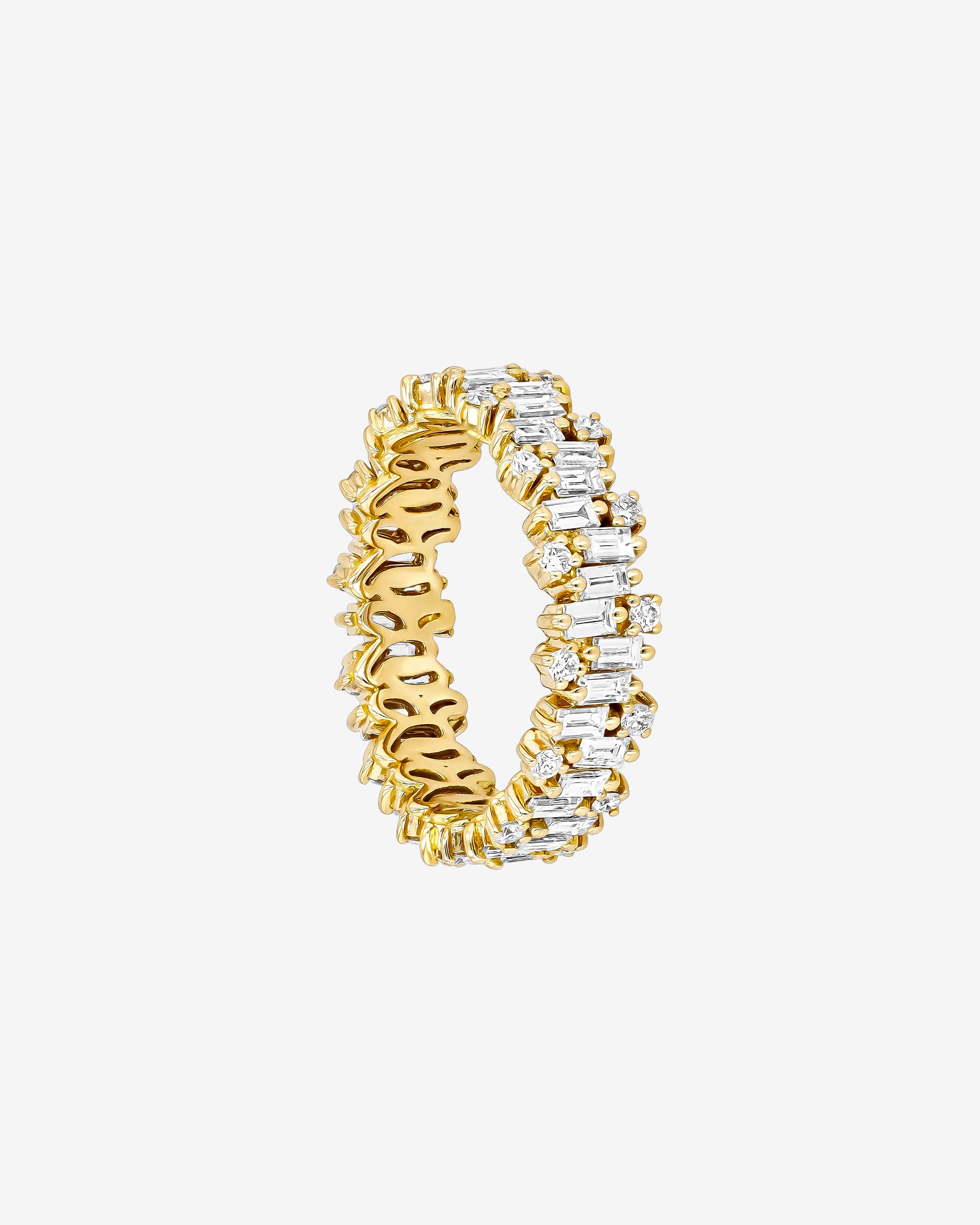 Suzanne Kalan Classic Diamond Shimmer Eternity Band in 18k yellow gold