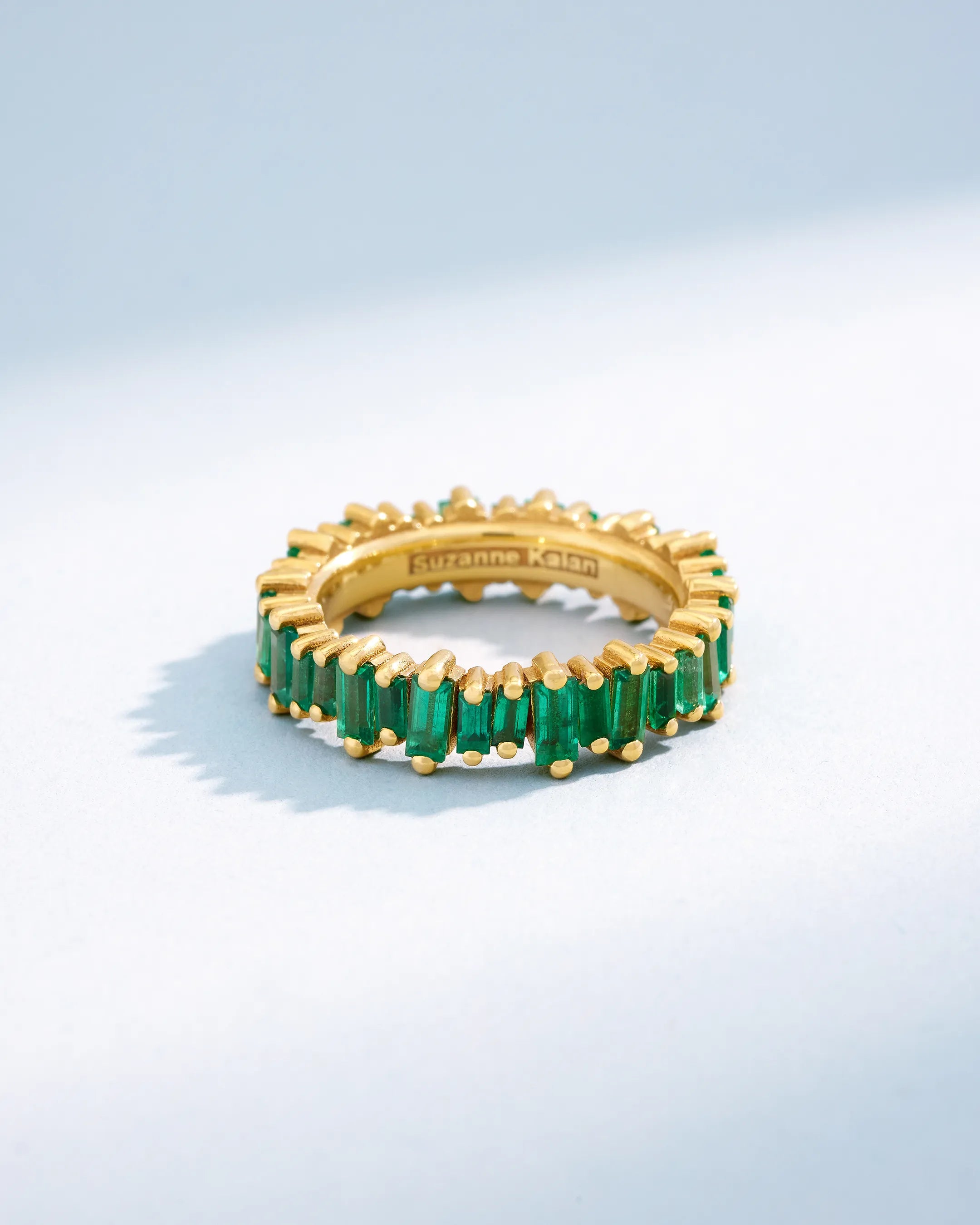 Suzanne Kalan Bold Emerald Eternity Band in 18k yellow gold